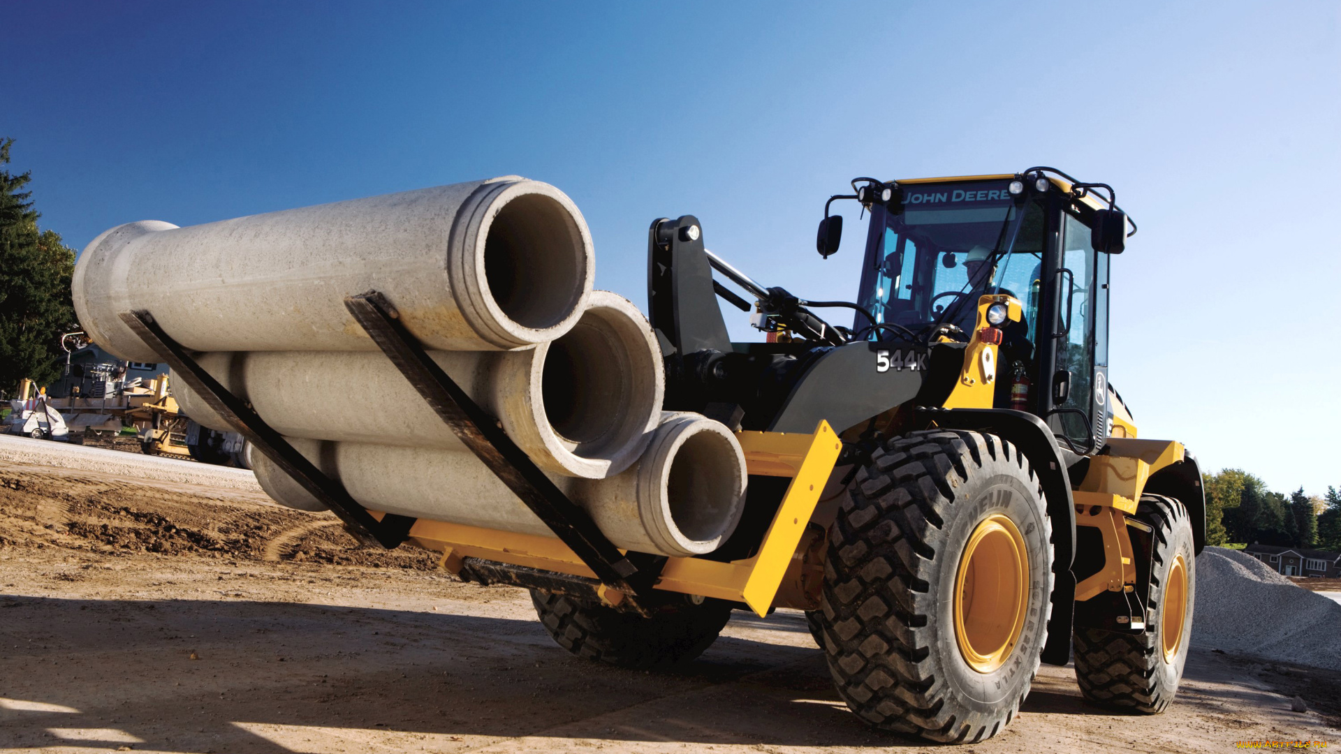 техника, фронтальные, погрузчики, johndeere