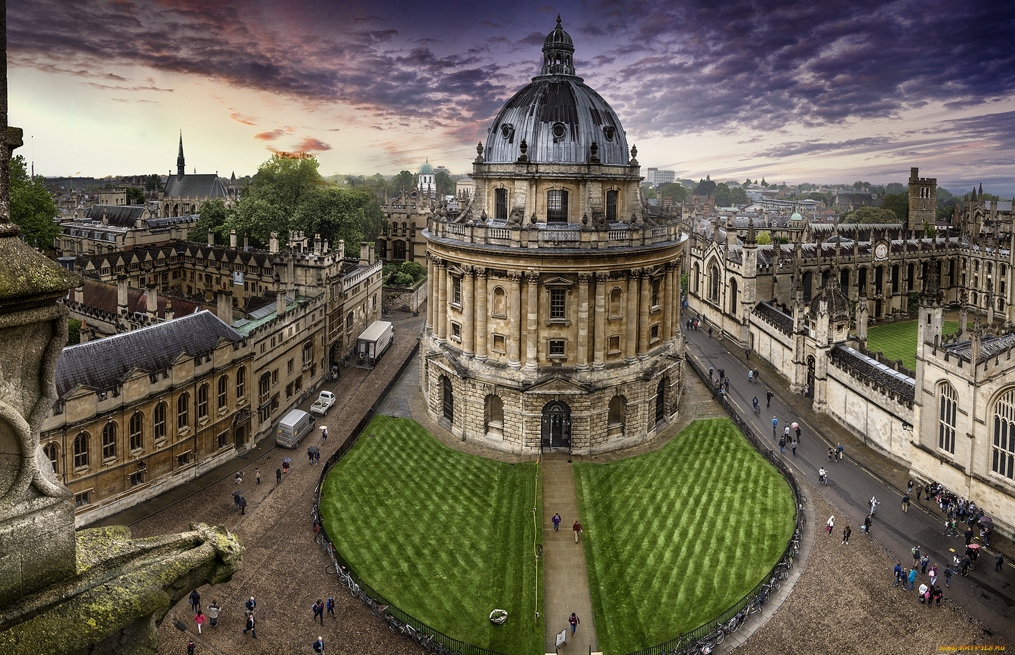 оксфорд, , англия, города, -, улицы, , площади, , набережные, библиотека, здание, улица