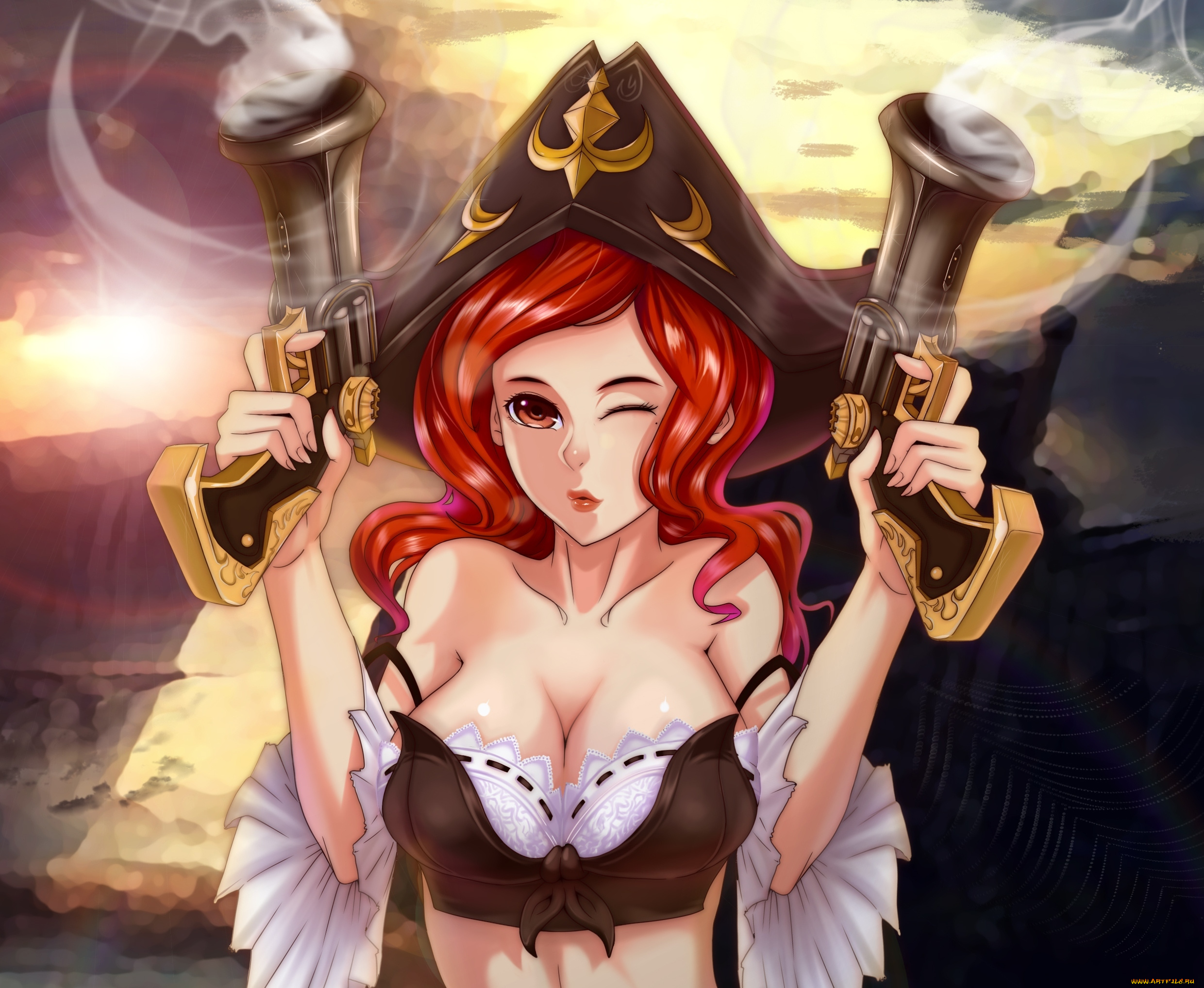 league, of, legends, фэнтези, девушки, league, of, legends, шляпа, арт, пиратка, игра, оружие, девушка