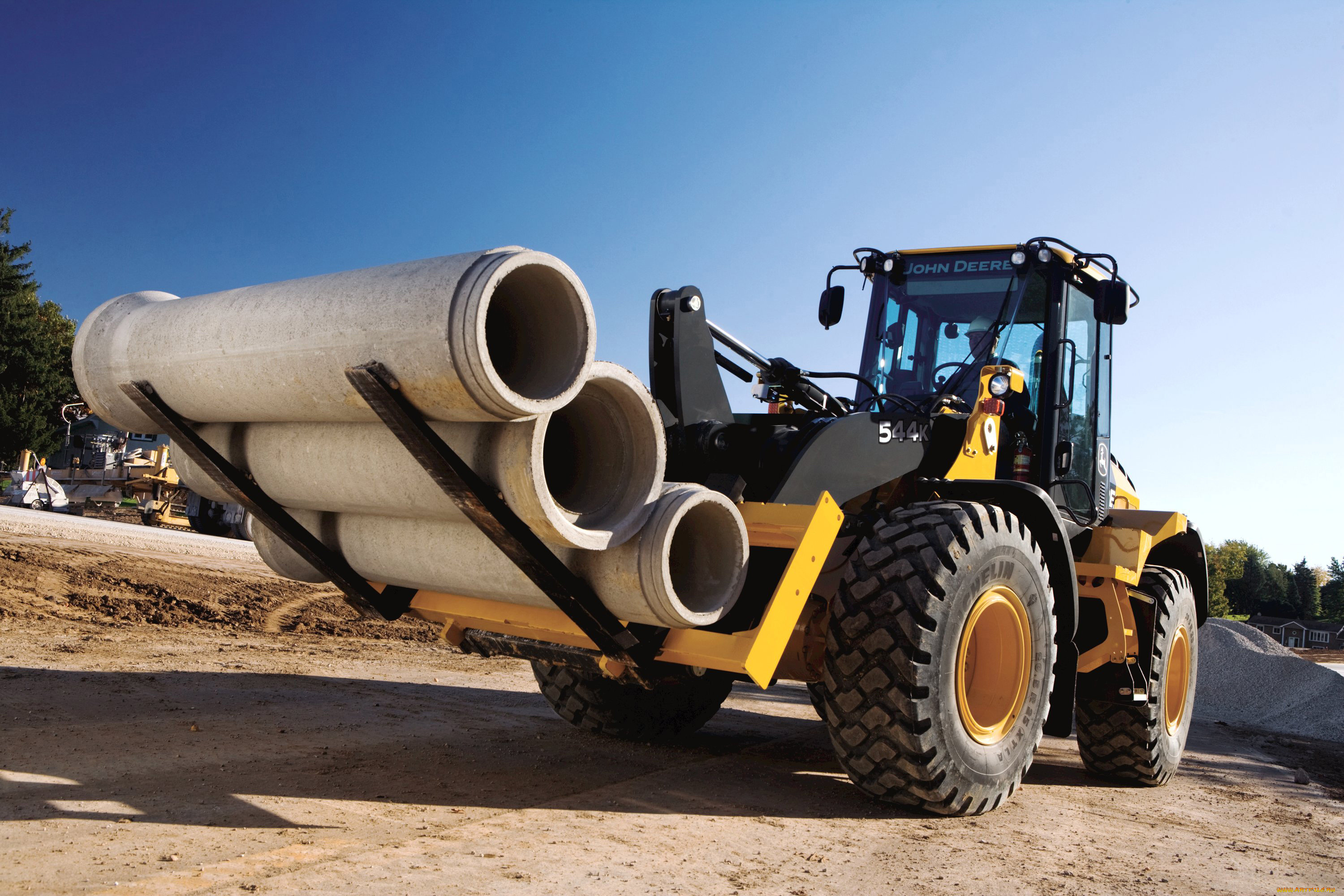 техника, фронтальные, погрузчики, johndeere