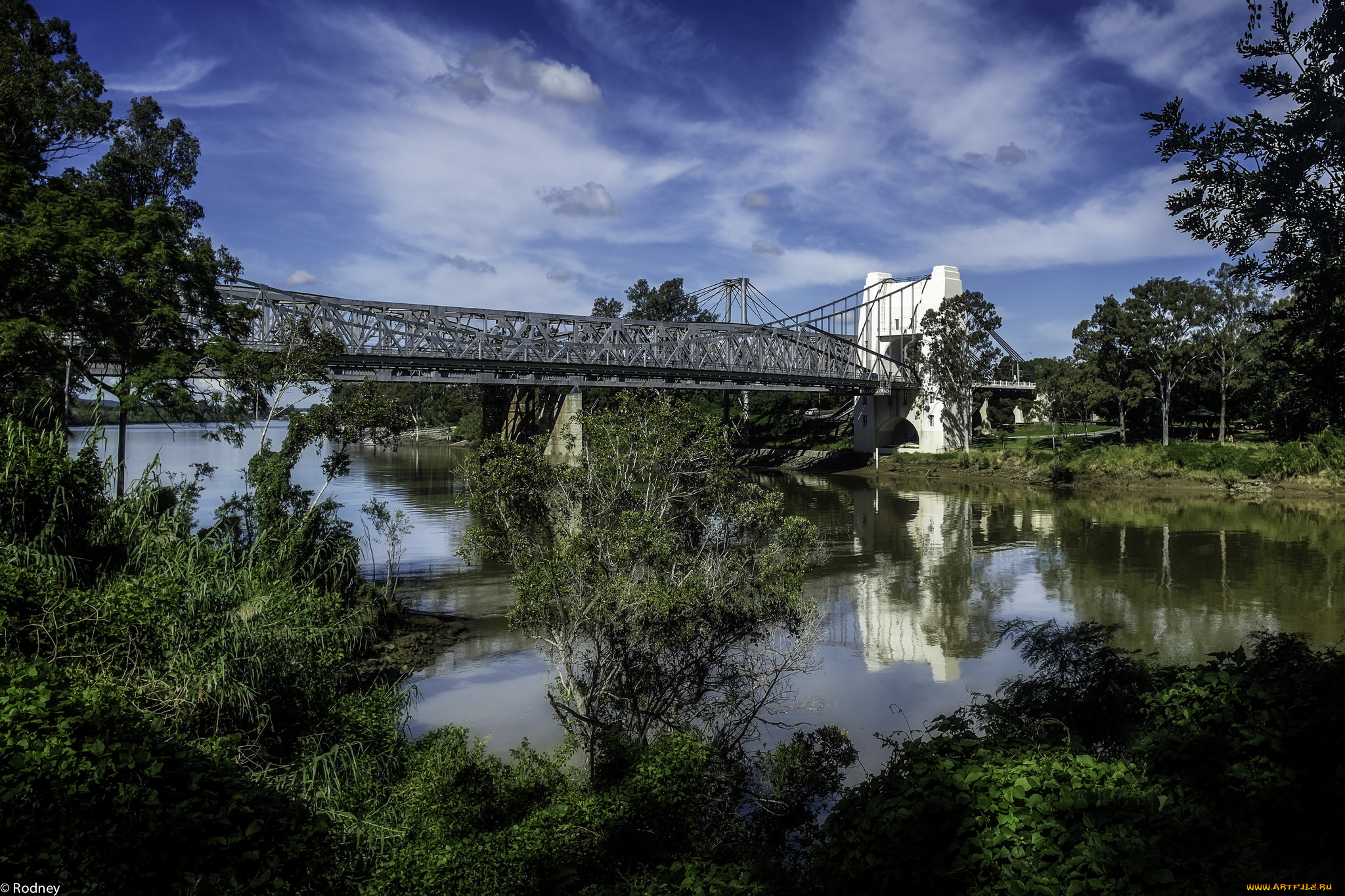 города, -, мосты, мост, природа, деревья, небо, пейзаж