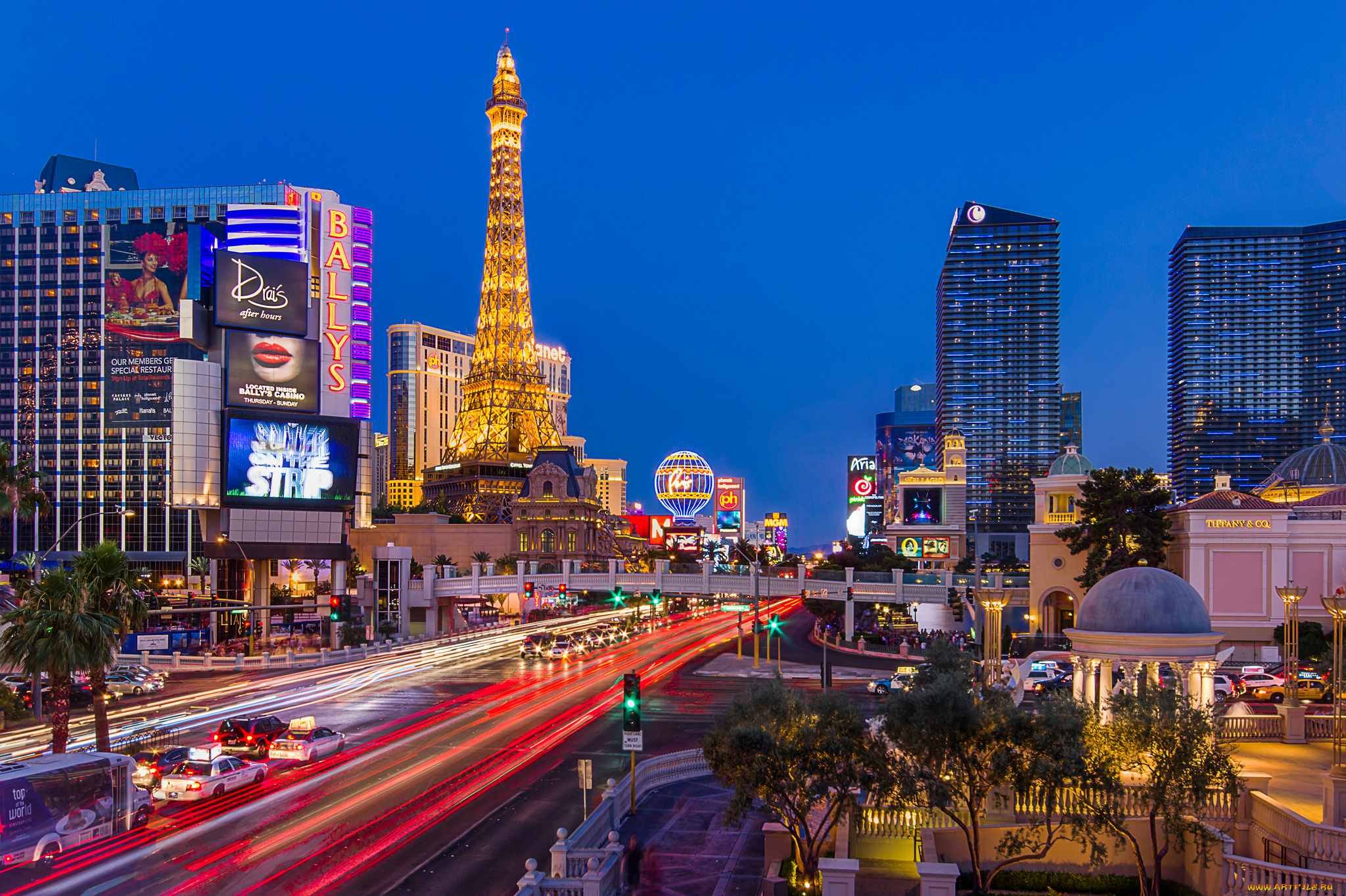 las, vegas, lights, города, лас-вегас, , сша, казино, отели, ночь, огни, трасса