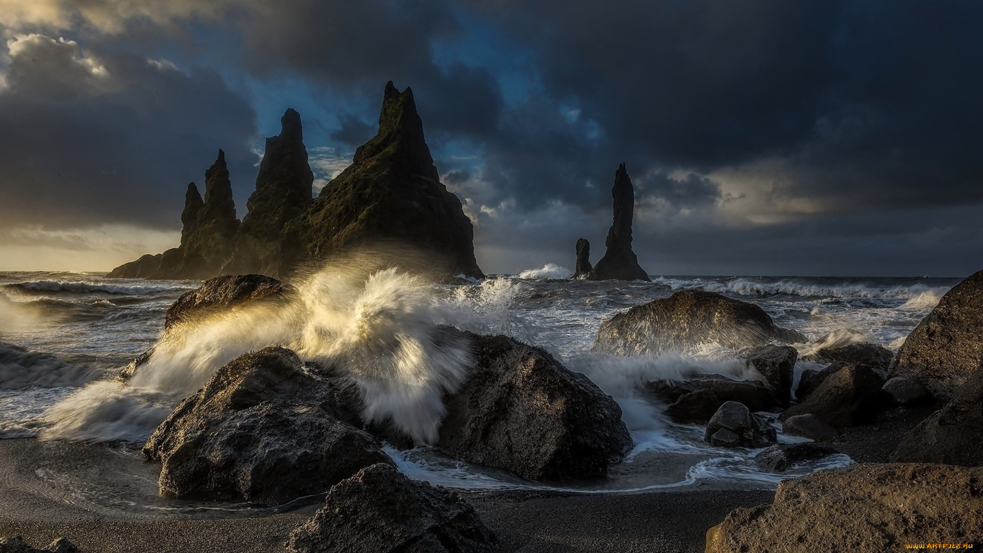 природа, побережье, море, скалы, пейзаж, брызги