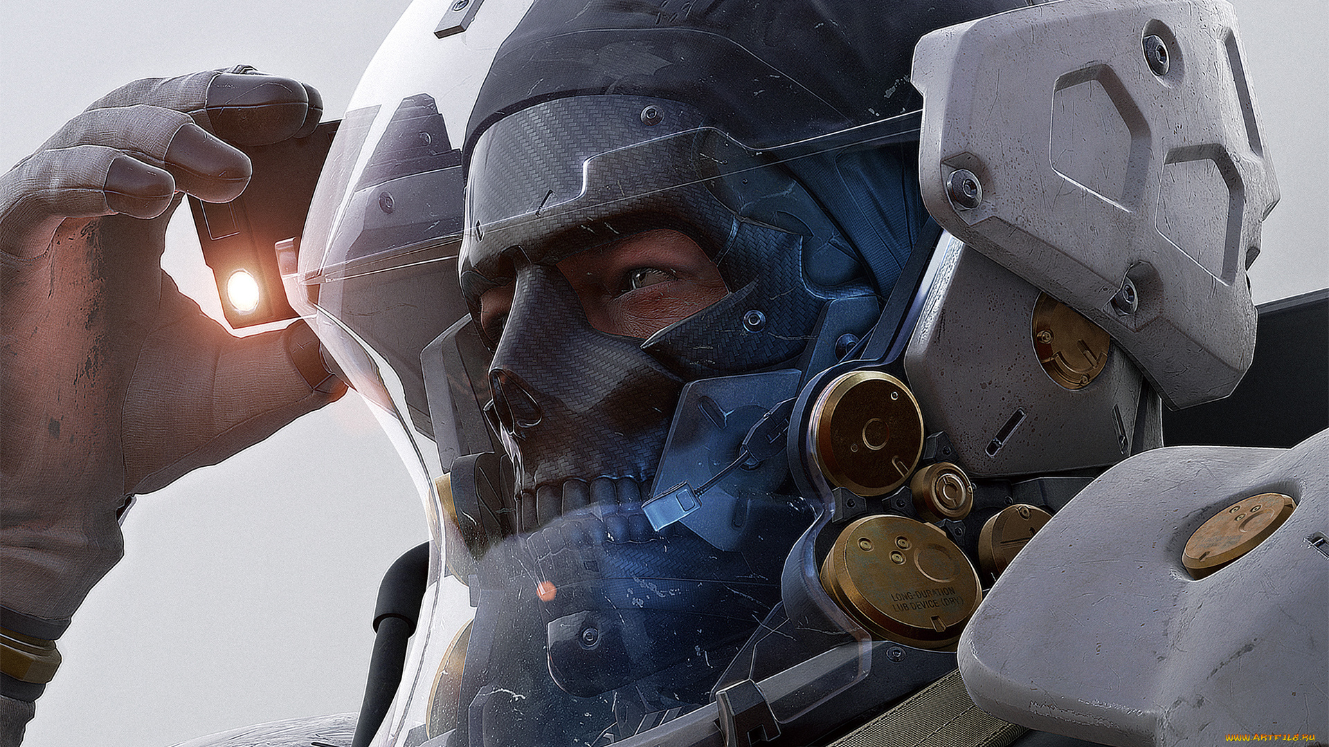 видео, игры, ~~~другое~~~, рука, скафандр, маска, мужчина, персонаж, kojima, productions, hideo, хидео, кодзима, logo, лого