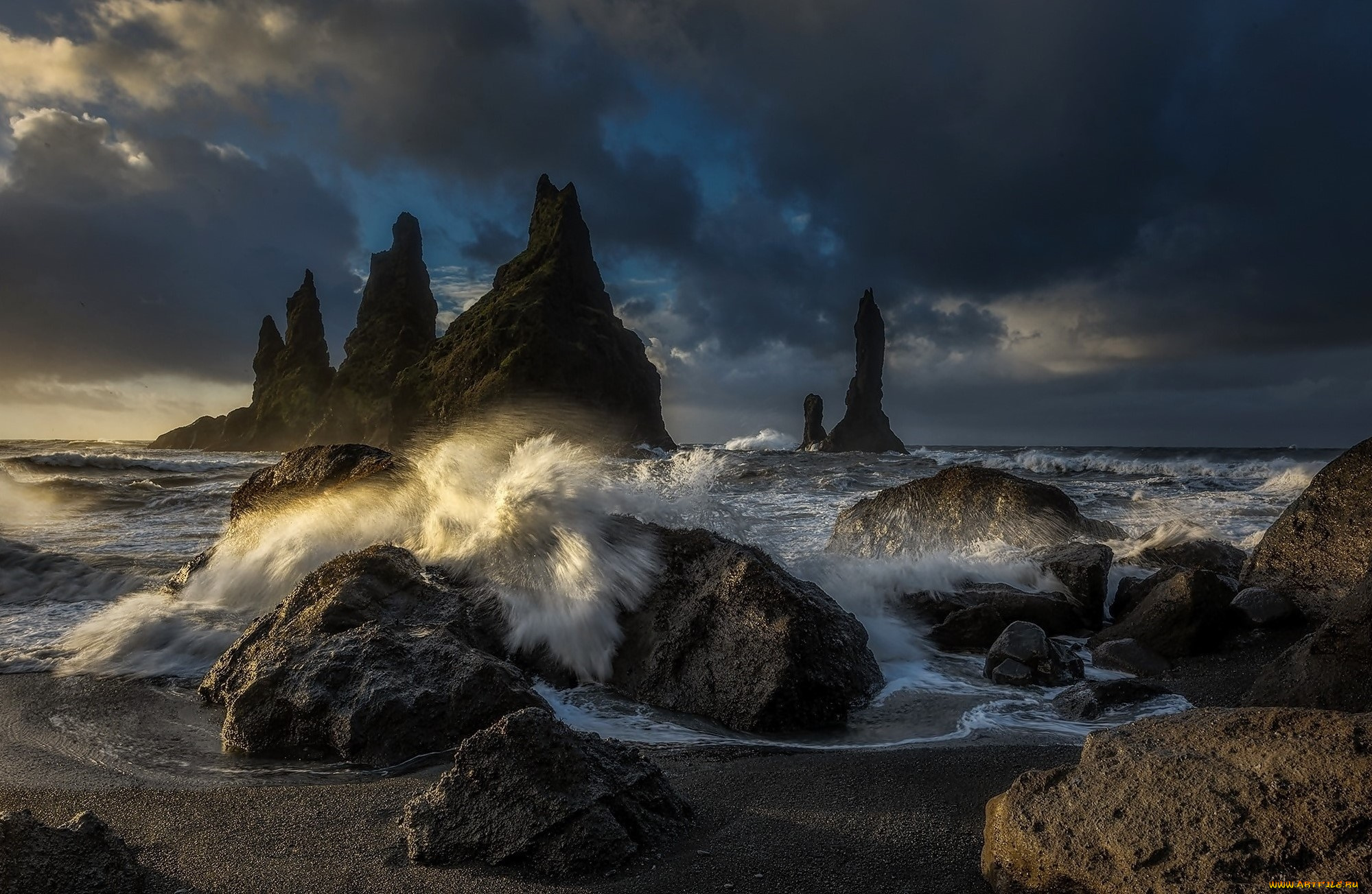 природа, побережье, море, скалы, пейзаж, брызги