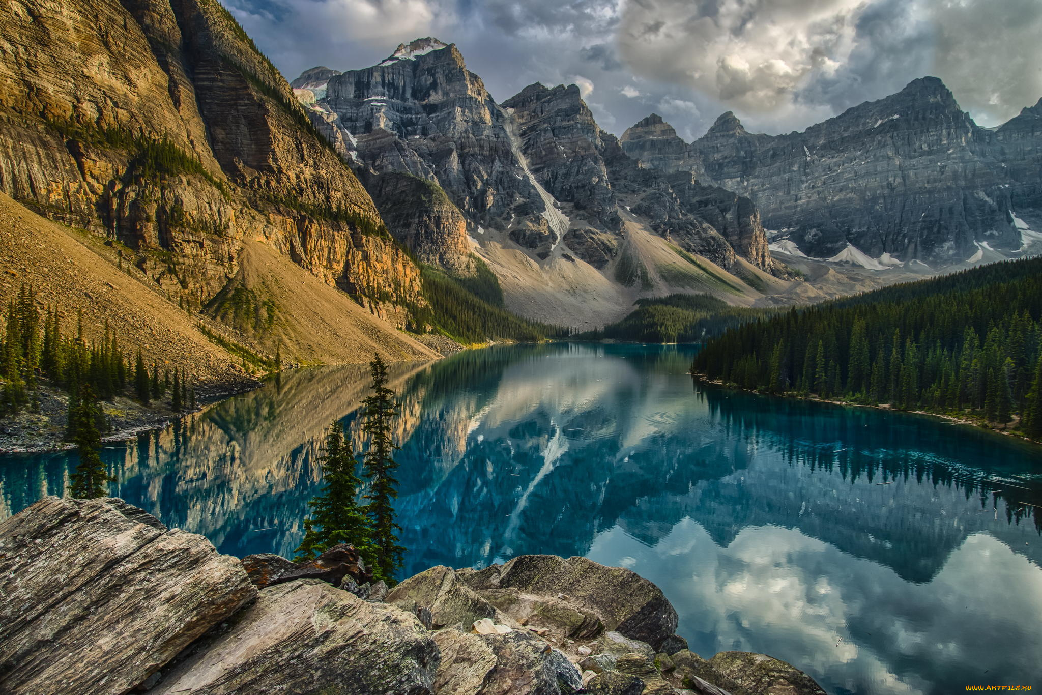 природа, реки, озера, горы, озеро, канада
