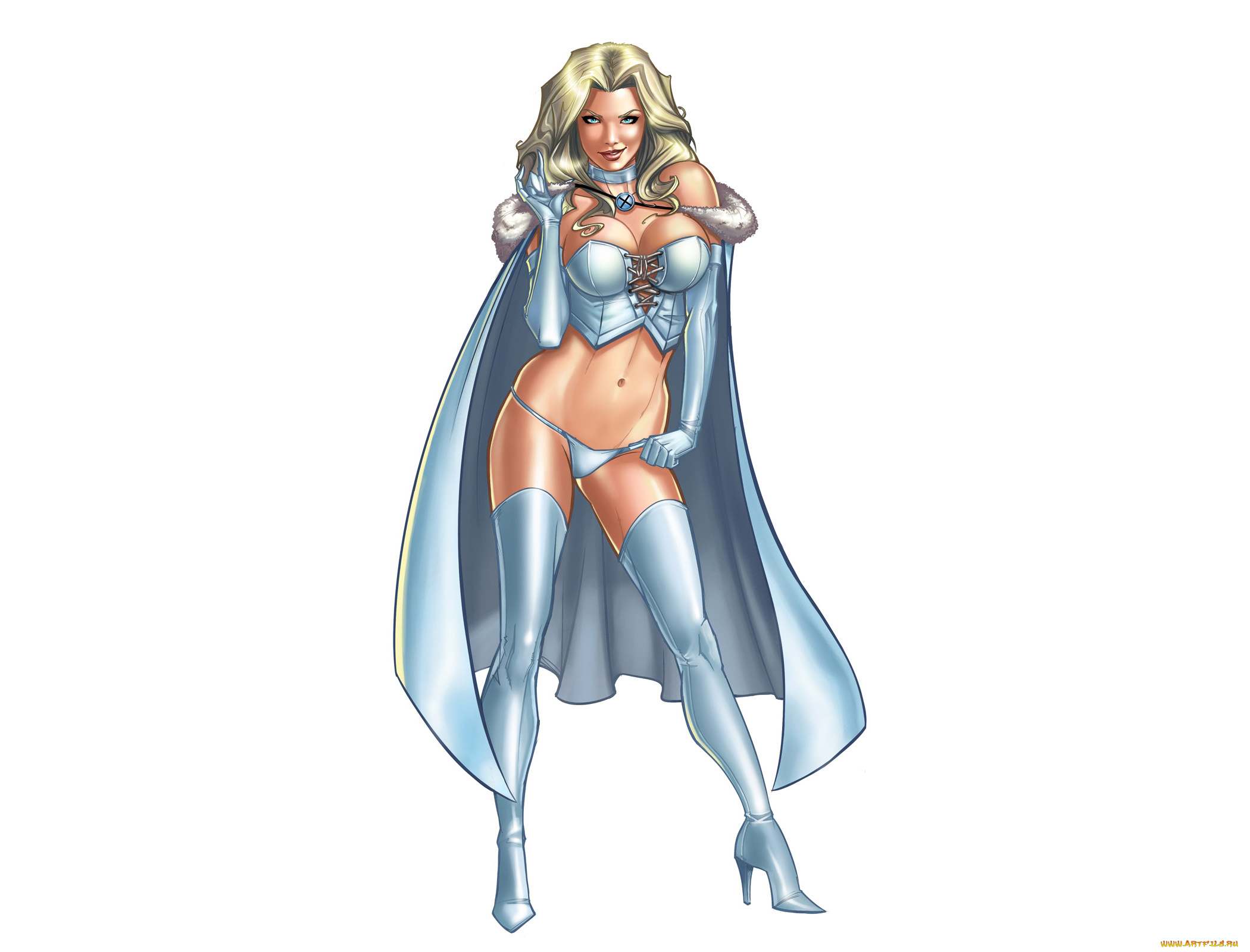 рисованное, комиксы, плащ, улыбка, взгляд, фон, девушка