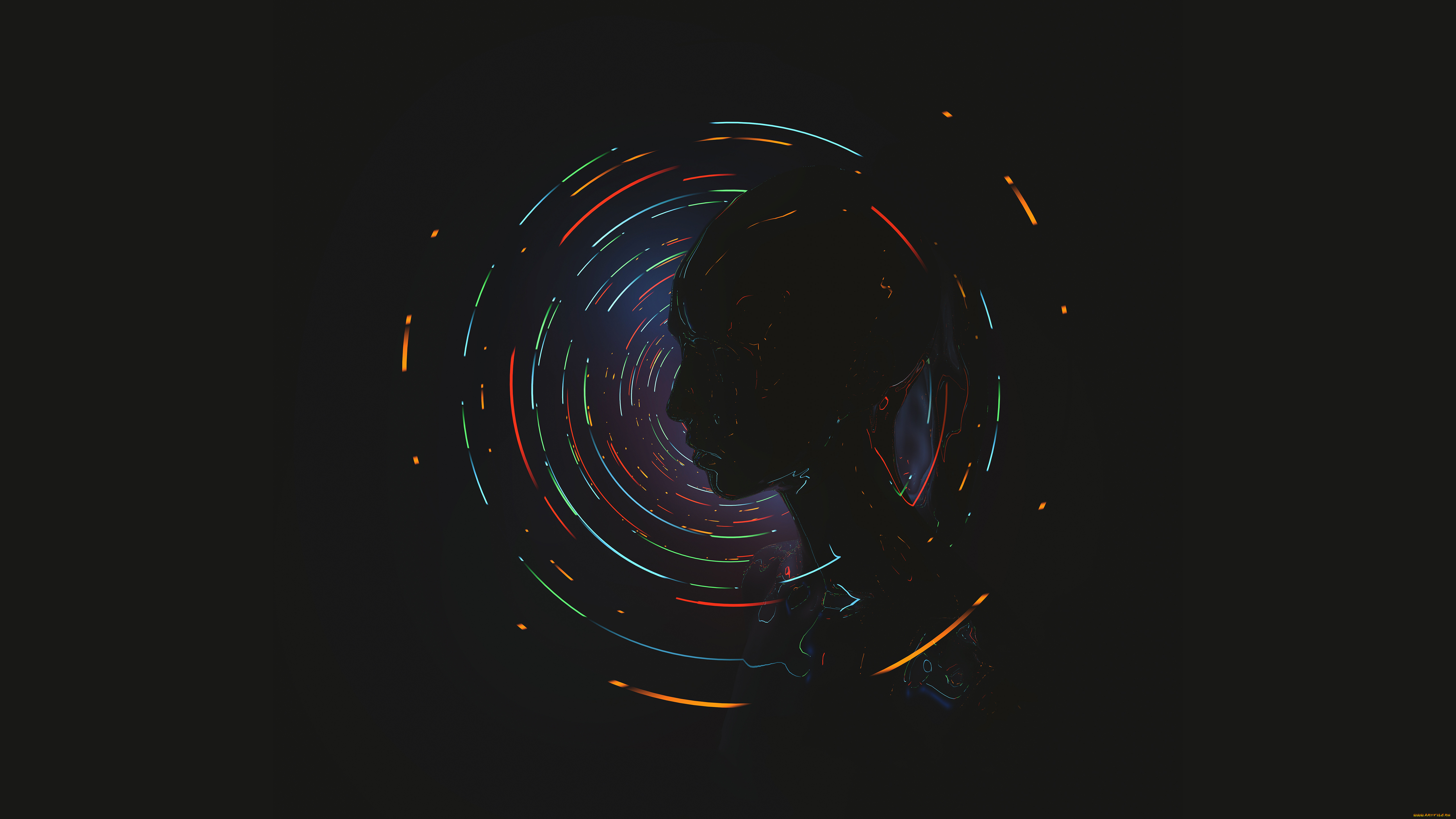 рисованное, минимализм, силуэт, девушка