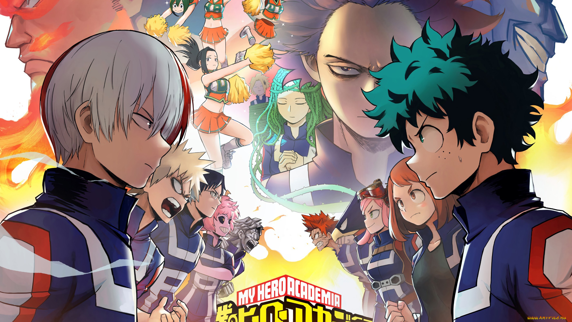 аниме, boku, no, hero, academia, eijiro, kirishima, tetsutetsu, denki, kaminari, boku, no, hero, academia, tooru, hagakure, tenya, iida, tsuyu, asui, hitoshi, shinsou, momo, yaoyorozu, endeavor, mina, ashido, kyoka, jiro, mei, hatsume, ibara, shiozaki, fumikage, tokoyami
