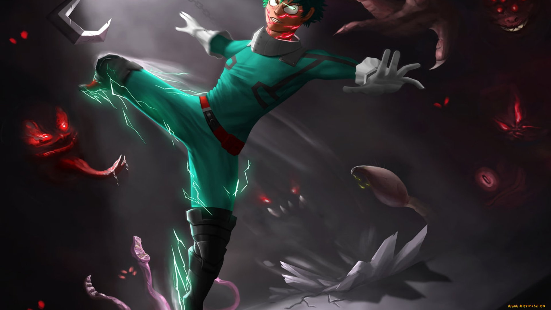 аниме, boku, no, hero, academia, monster, anime, fight, hero, manga, powerful, strong, yuusha, boku, no, academia, my