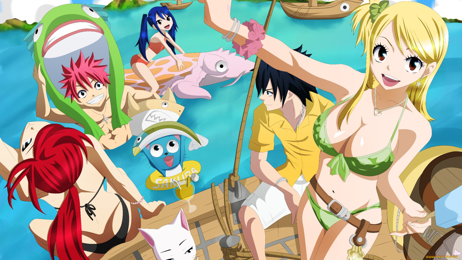 аниме, fairy, tail, хвост, феи