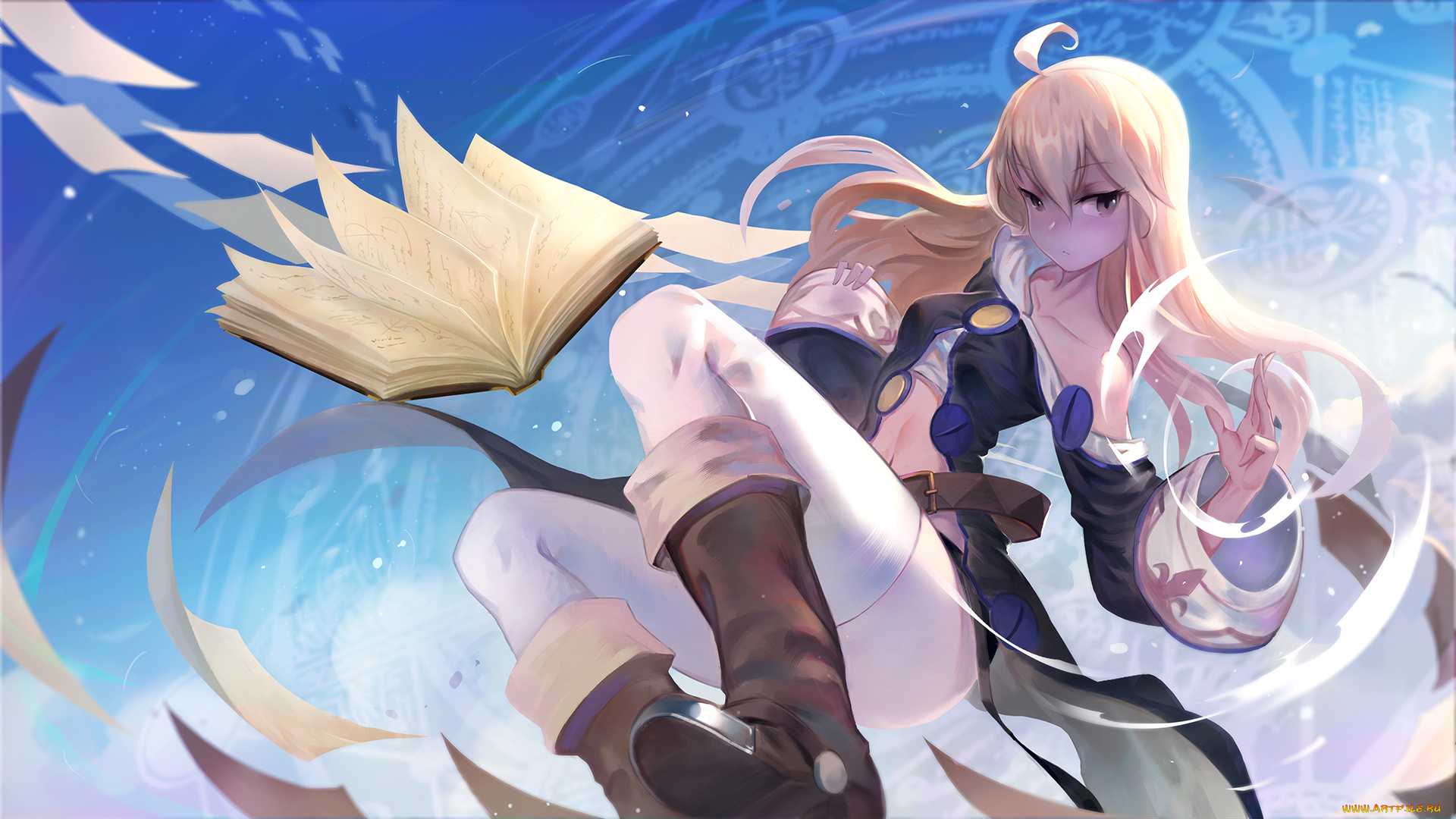 аниме, grimoire, of, zero, фон, взгляд, девушка