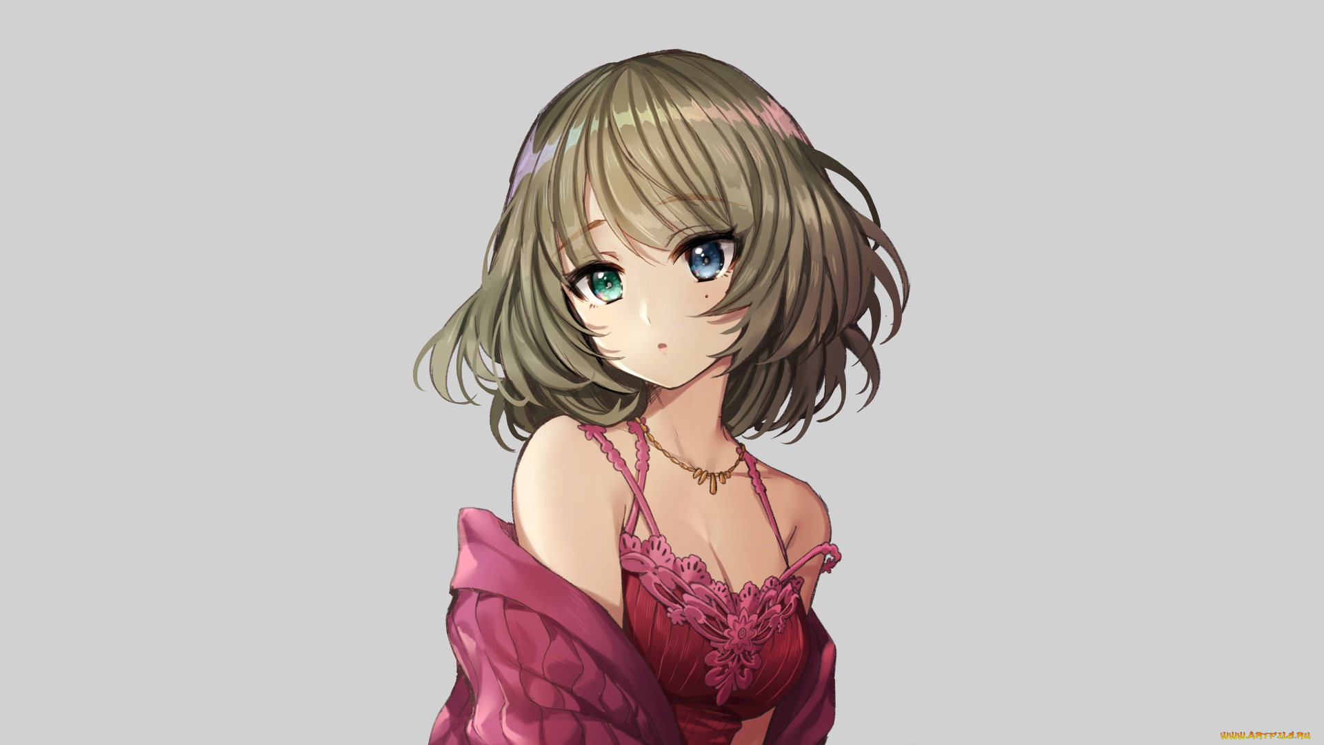 аниме, idolm@ster, взгляд, девушка, фон