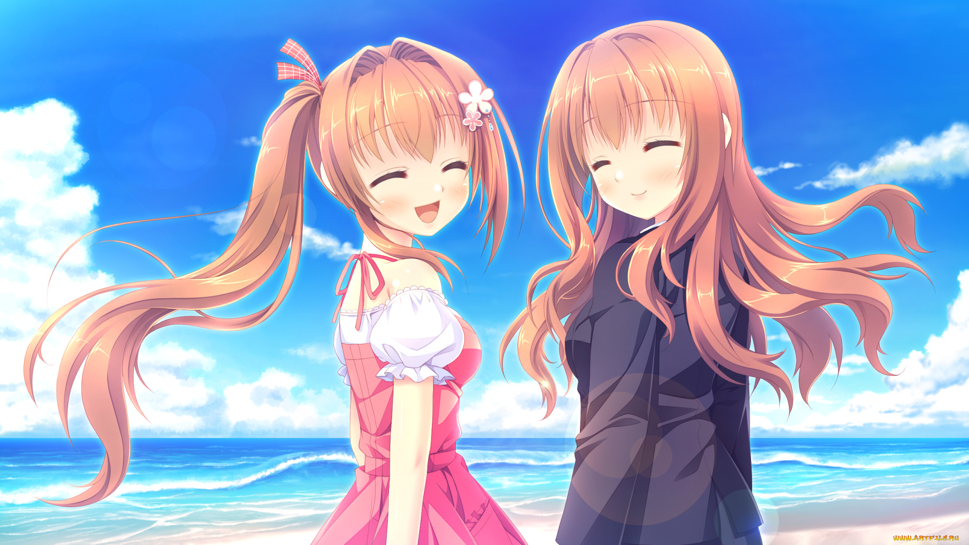 аниме, loverec, фон, взгляд, девушки