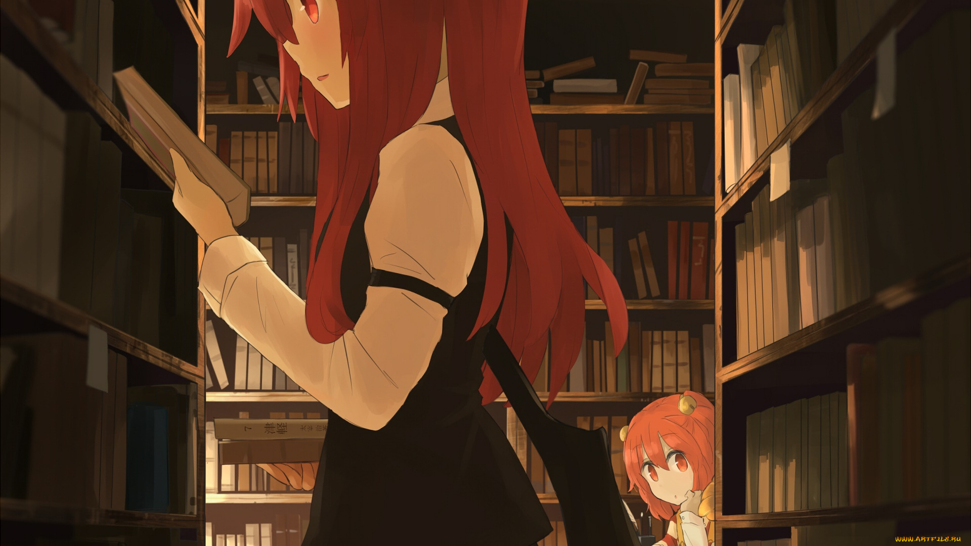 аниме, touhou, девушка, взгляд, фон