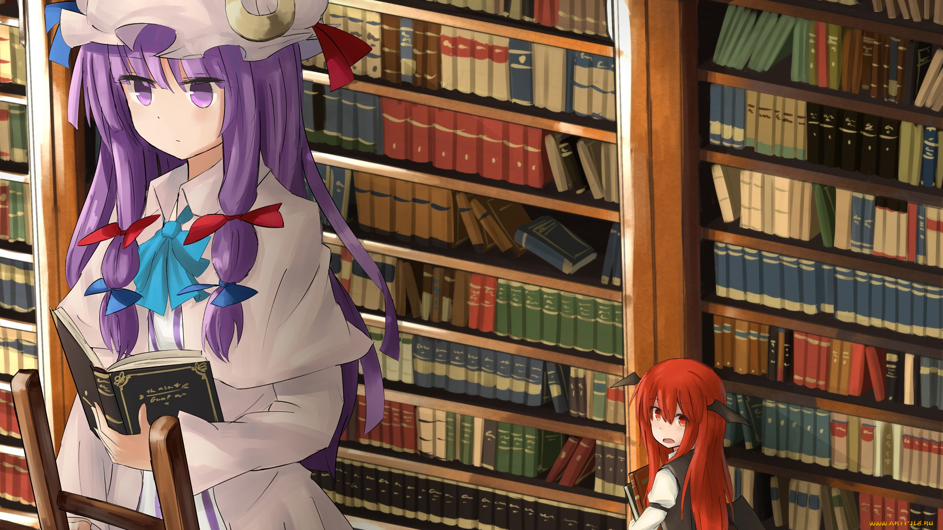 аниме, touhou, взгляд, девушка, фон