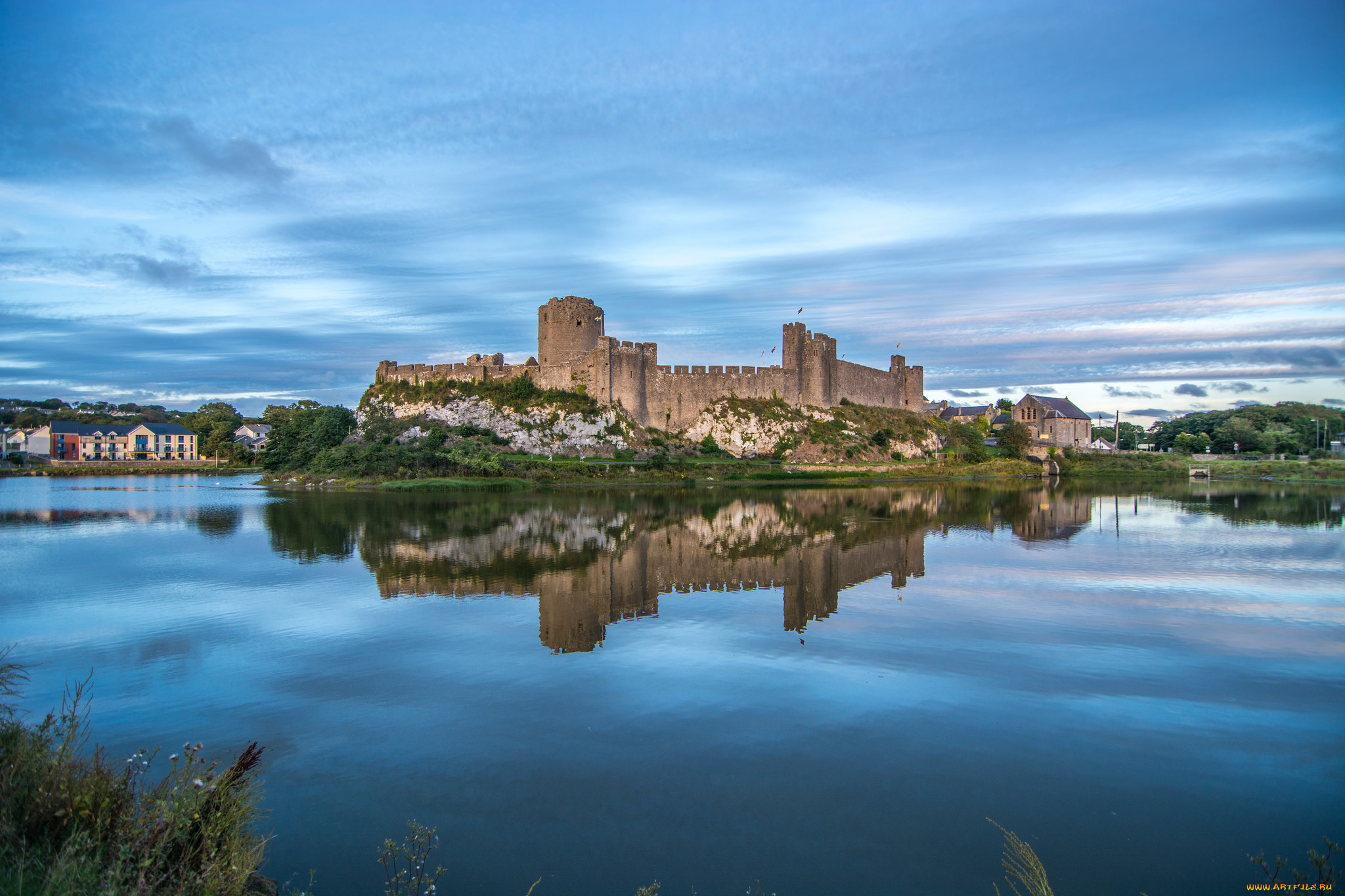 pembroke, castle, города, замки, англии, замок