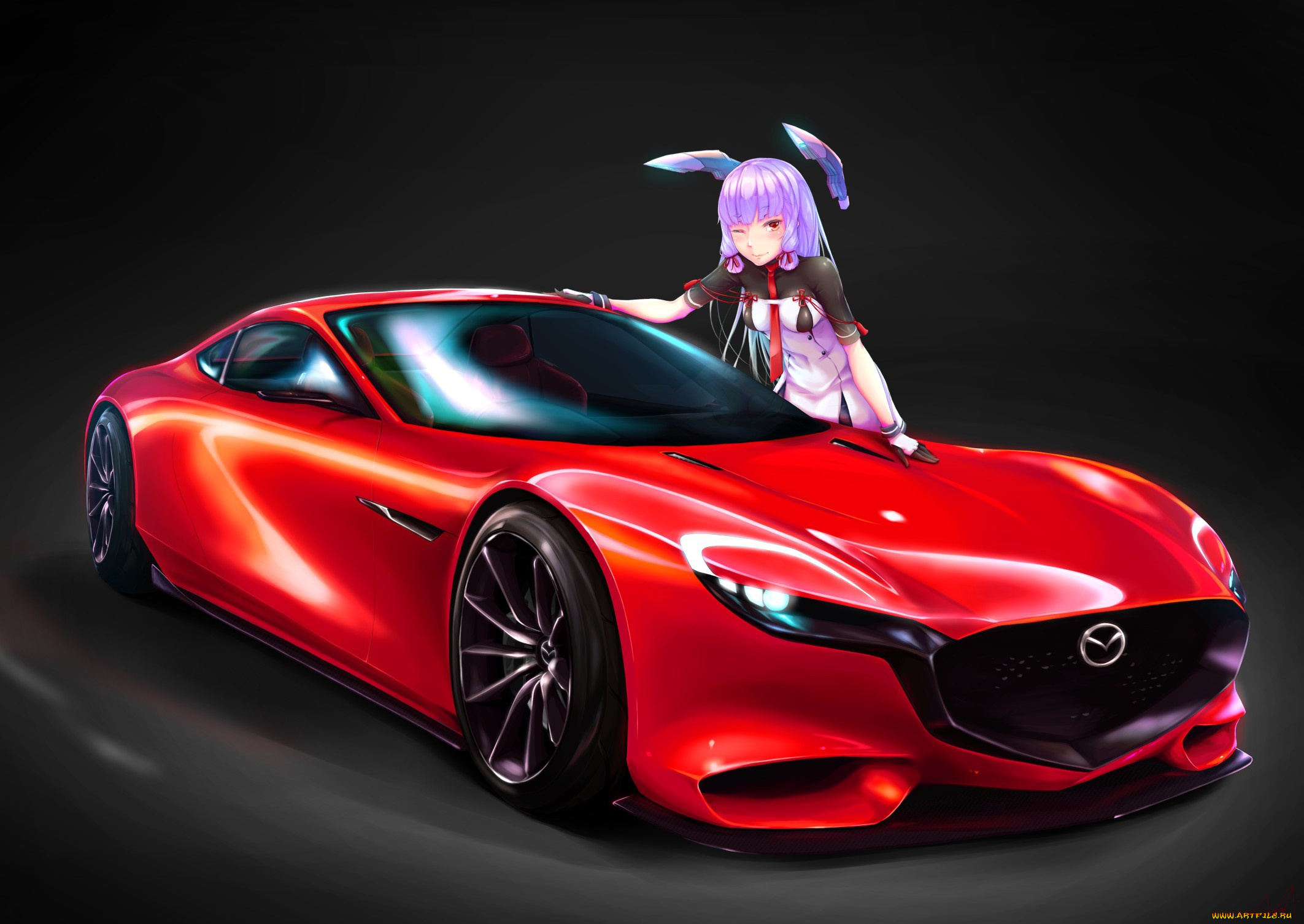 аниме, kantai, collection, car, red, girl, supercar, mecha, anime, japanese, prety, bishojo, kantai, collection