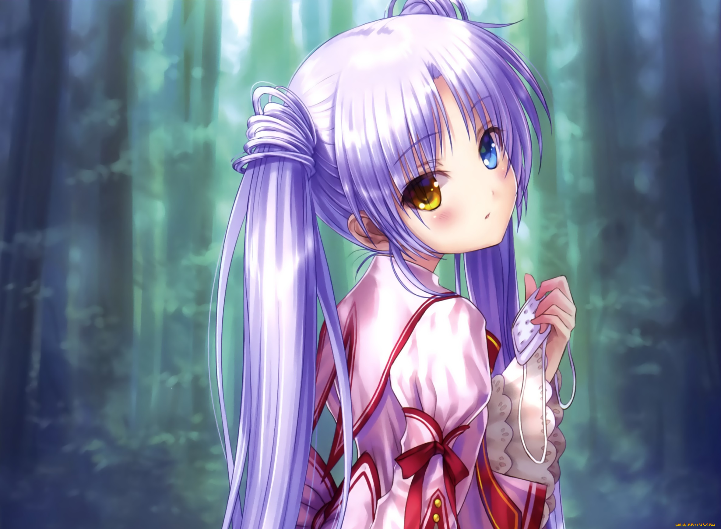 аниме, unknown, , другое, девушка, взгляд, фон