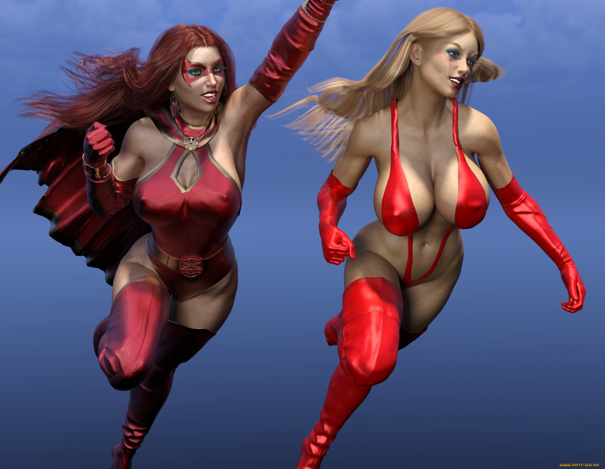 3д, графика, фантазия, , fantasy, фон, взгляд, девушки