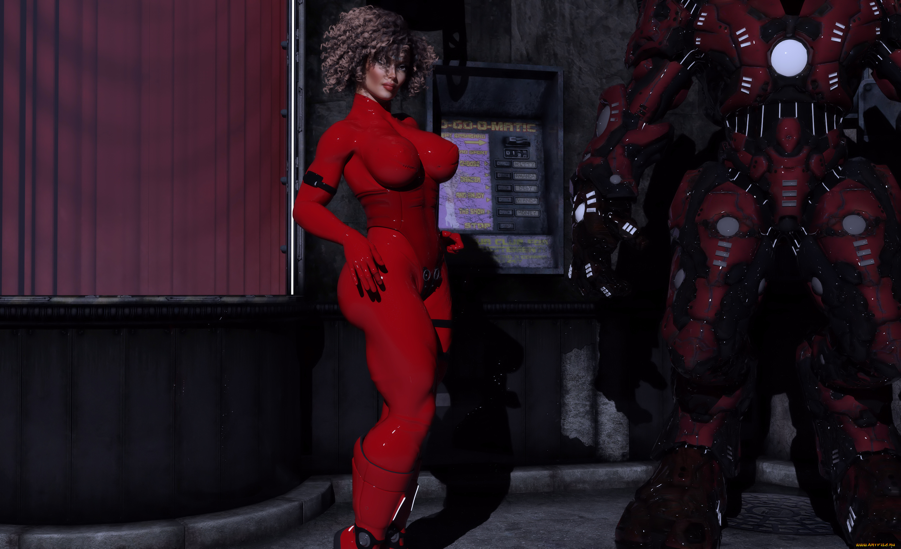 3д, графика, фантазия, , fantasy, фон, взгляд, девушка