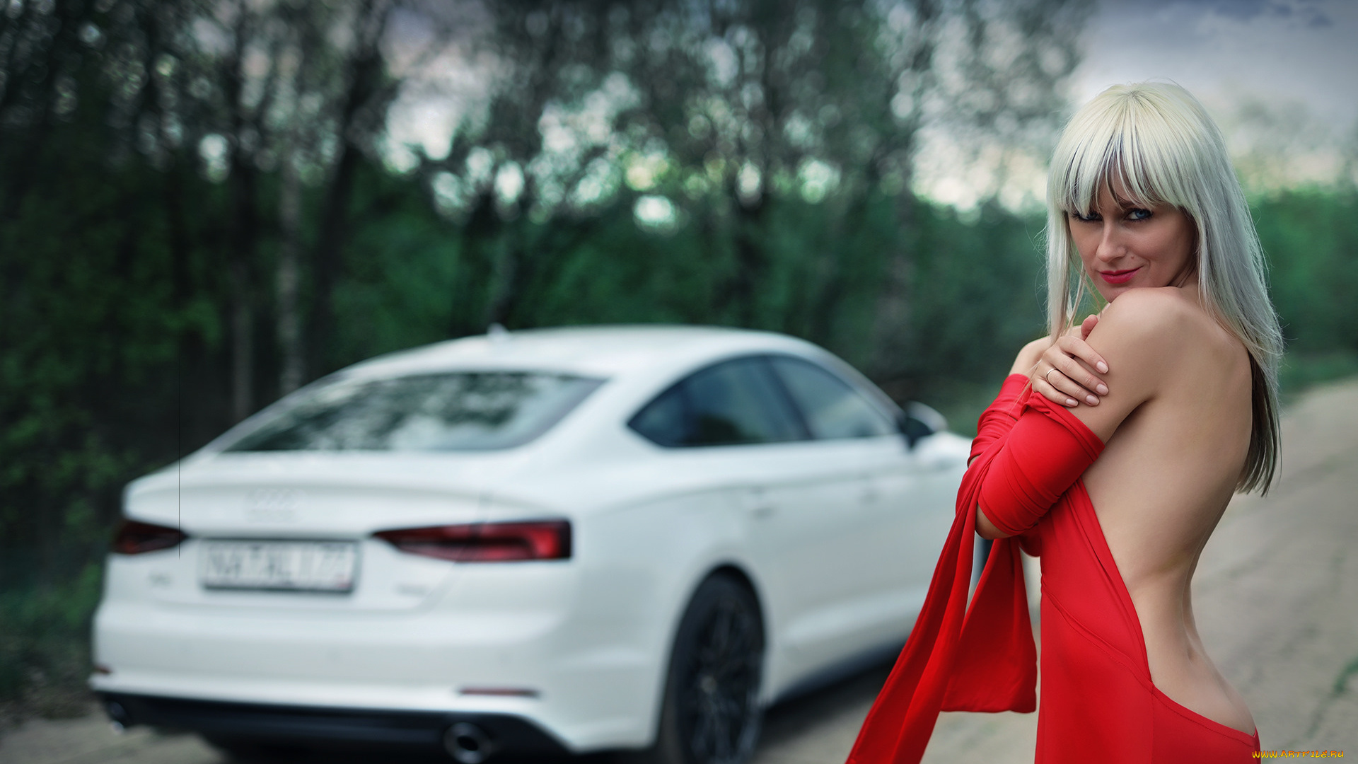 автомобили, -авто, с, девушками, audi, a5, девушка, natali, в, красном, ауди