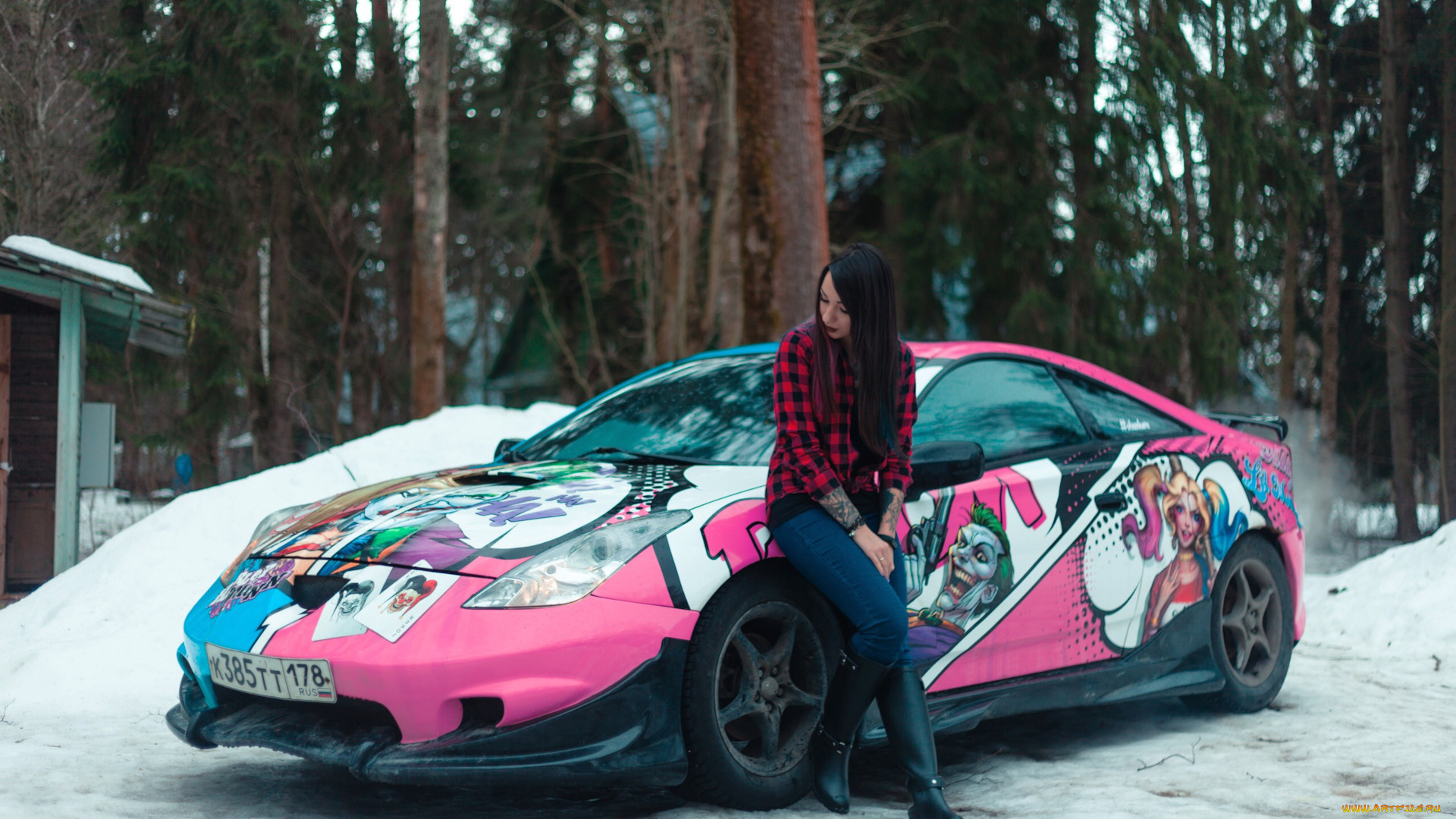 автомобили, -авто, с, девушками, toyota, celica