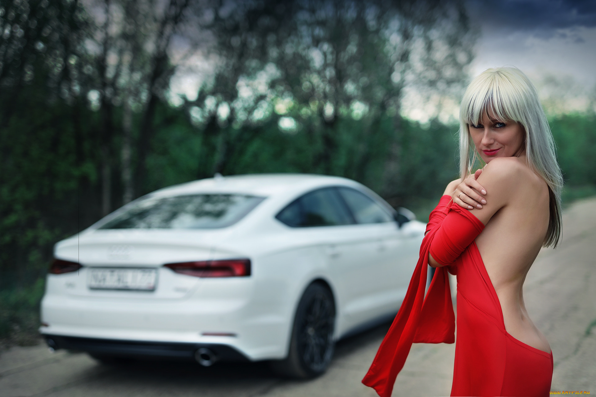 автомобили, -авто, с, девушками, audi, a5, девушка, natali, в, красном, ауди