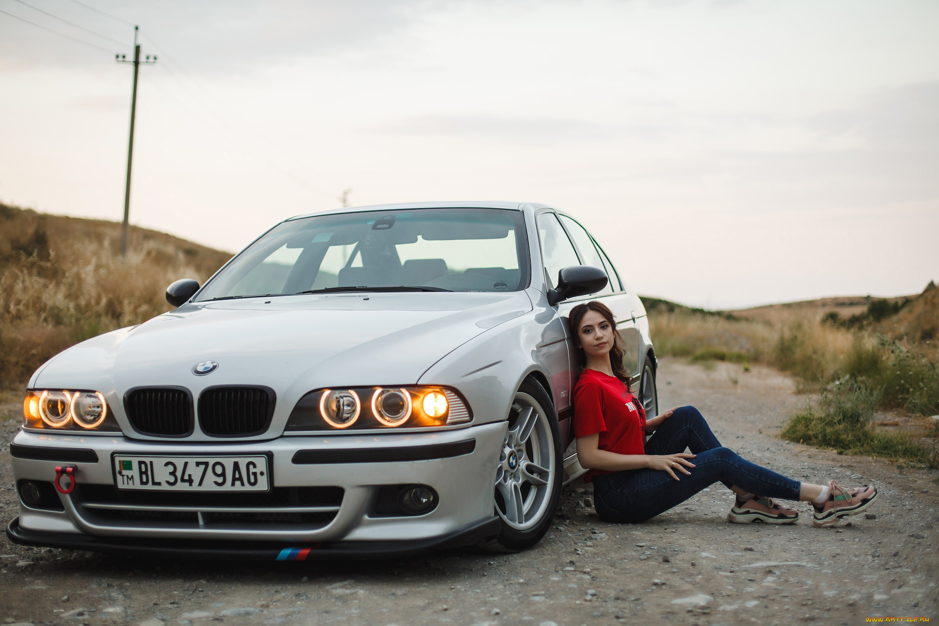 автомобили, -авто, с, девушками, bmw, 5, series