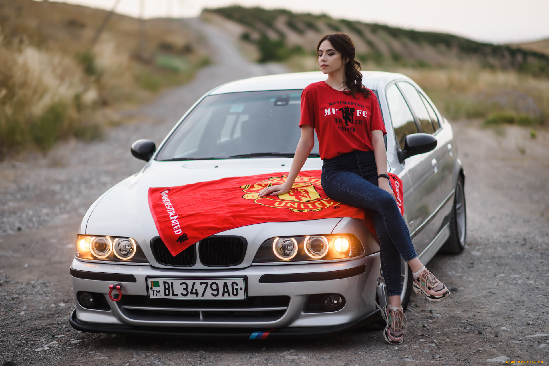 автомобили, -авто, с, девушками, bmw, 5, series