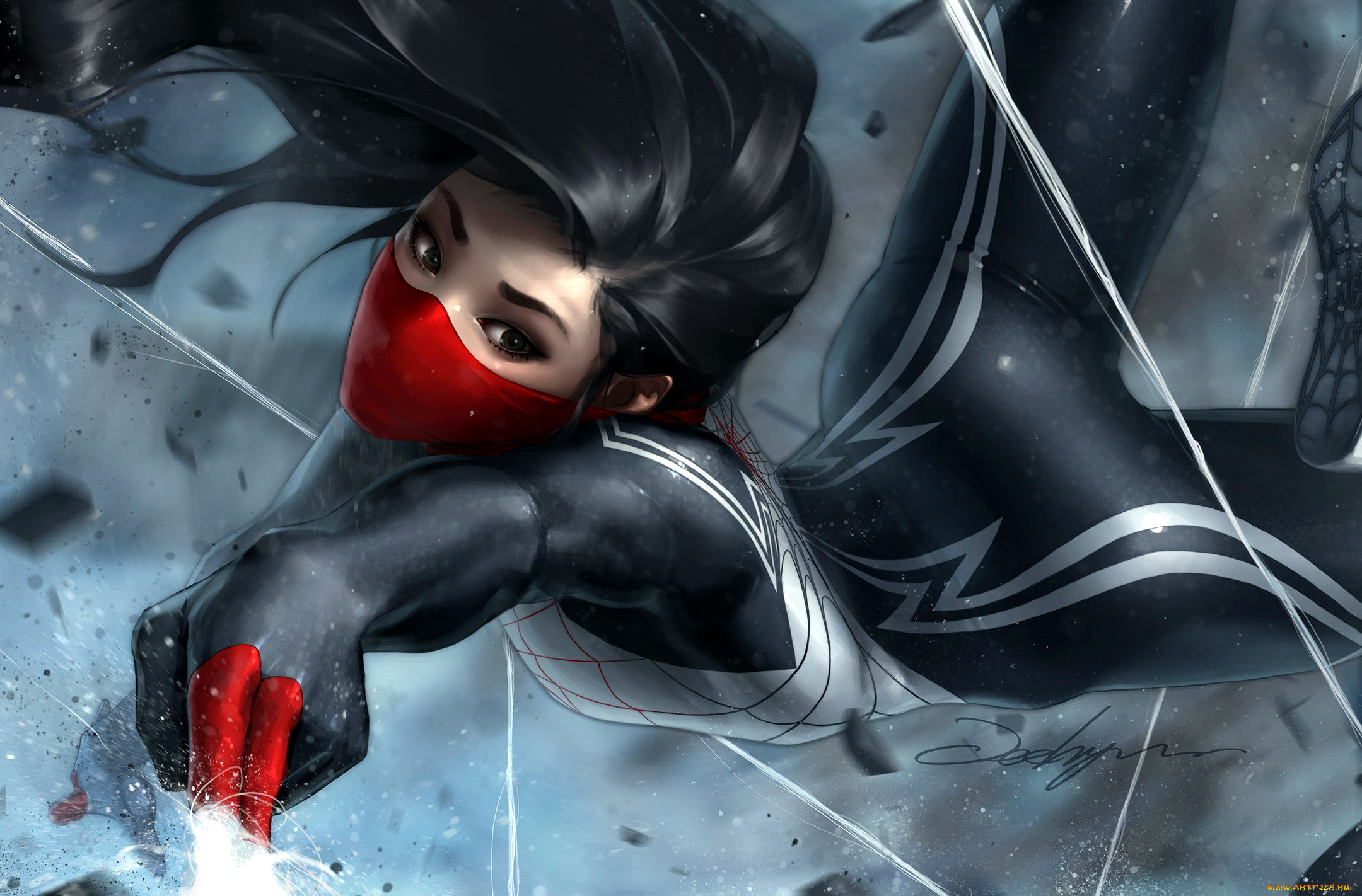 рисованное, кино, , мультфильмы, девушка, костюм, паутина