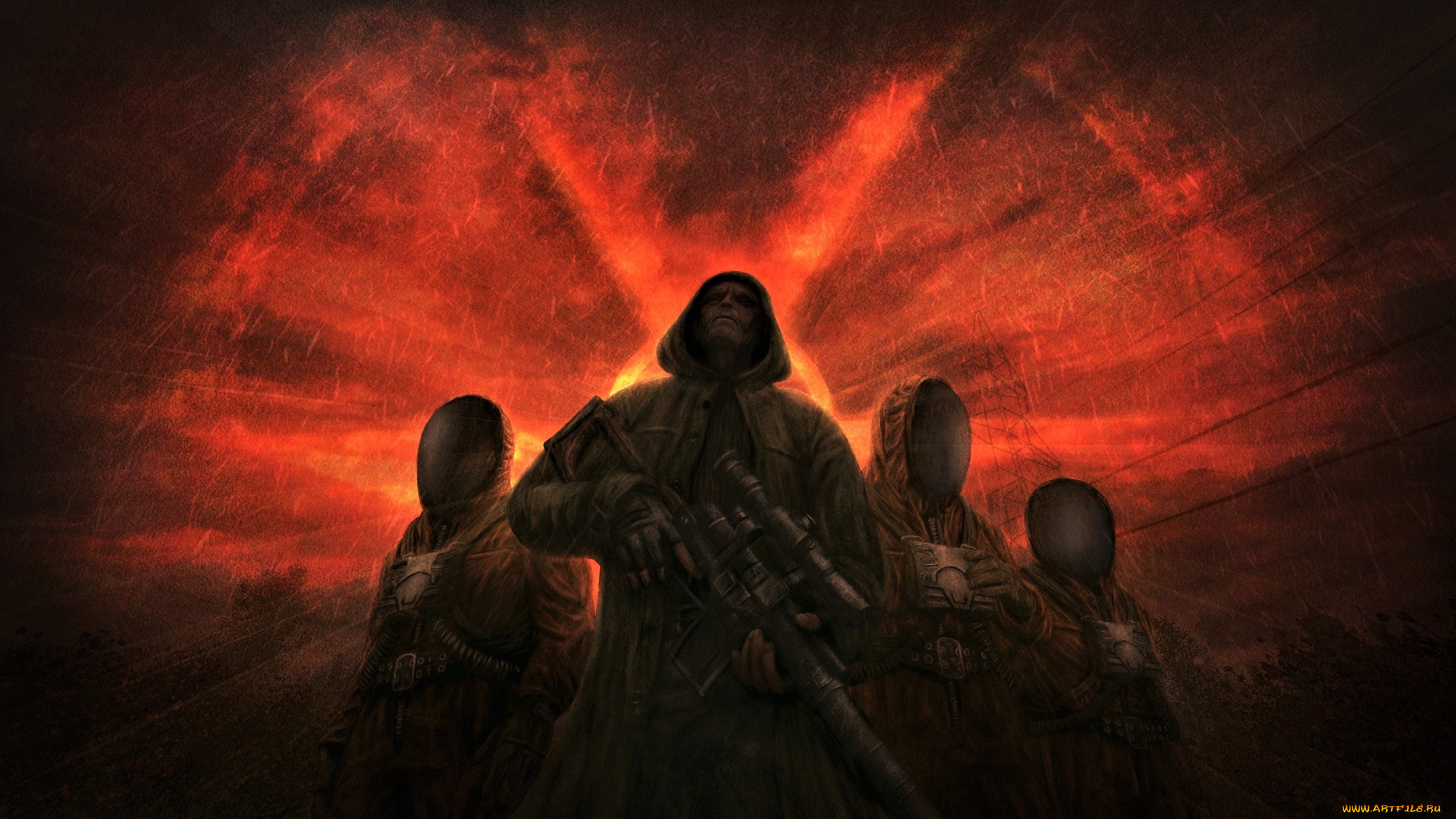 видео, игры, сталкер, оружие, тени