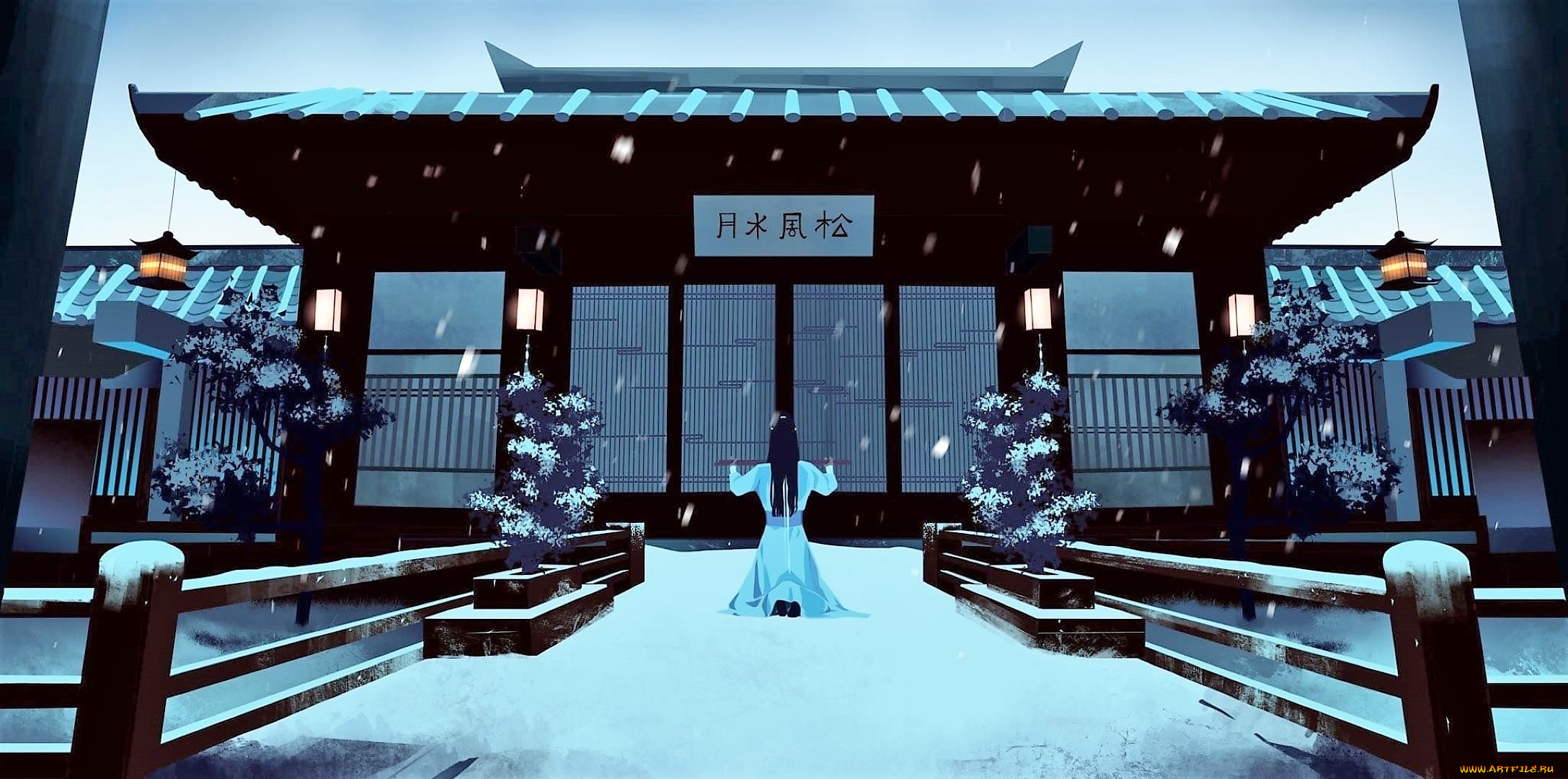 рисованное, кино, , мультфильмы, лань, ванцзы, дом, снег