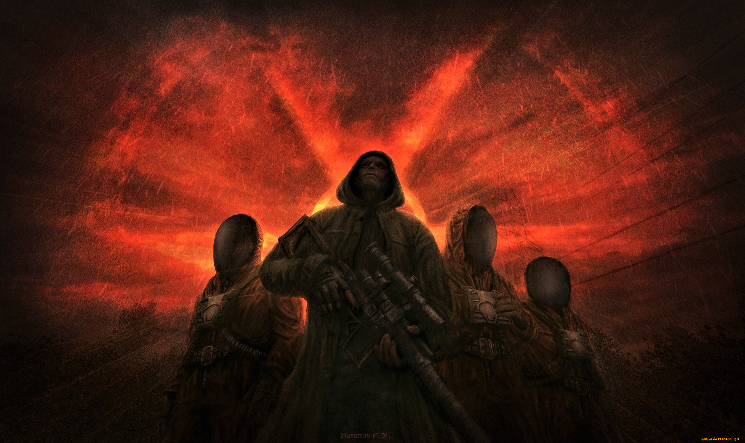 видео, игры, сталкер, оружие, тени