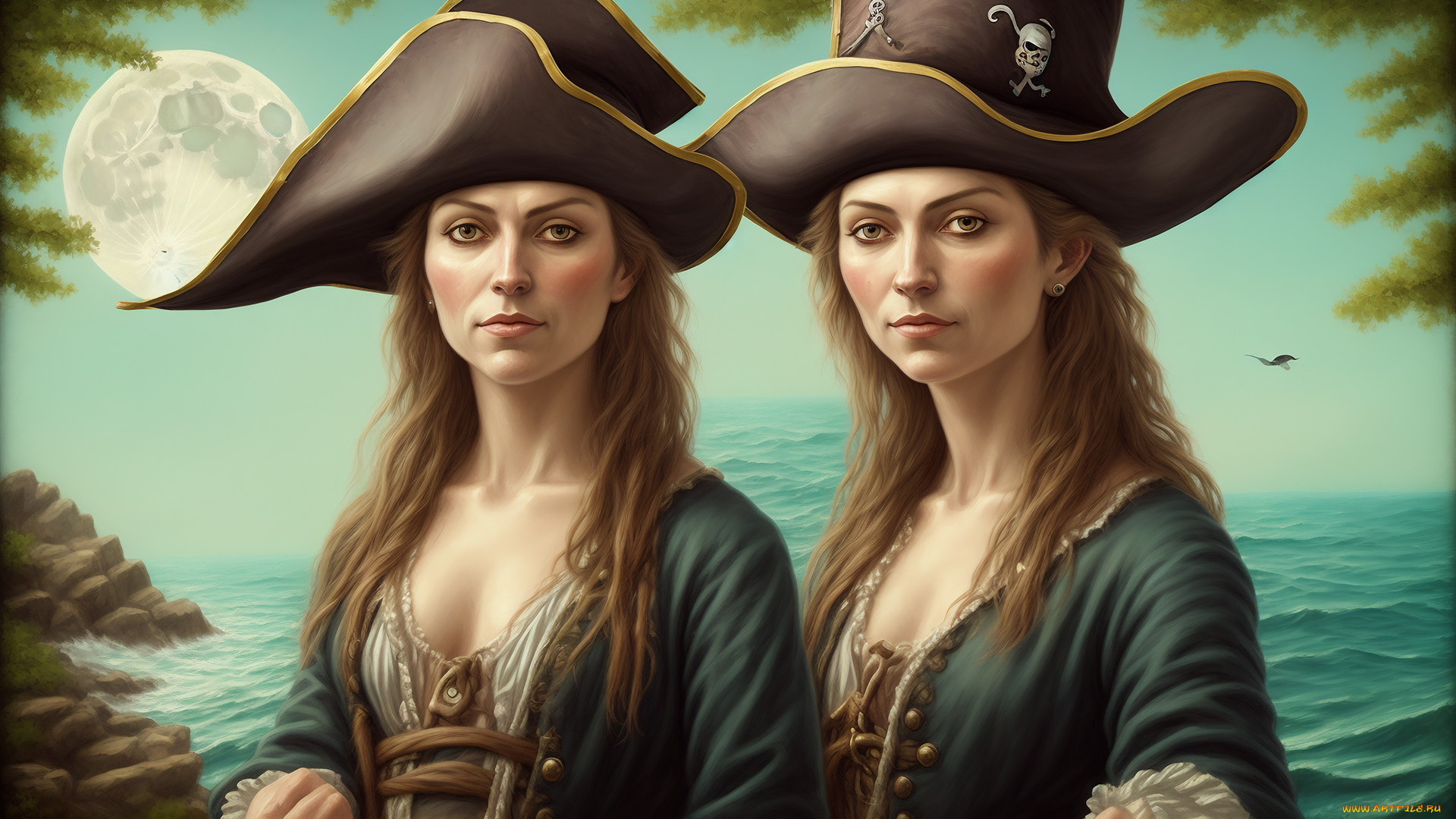 фэнтези, девушки, нейросети, графика, нейроарт, ai, art, нейронные, сети, рисунки, нейро, искусство, девушка, пират