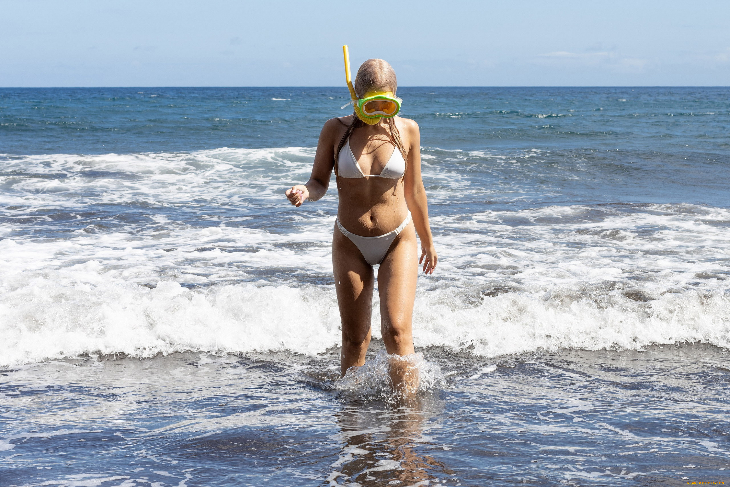 девушки, -, блондинки, , светловолосые, море, блондинка, бикини, emma, k