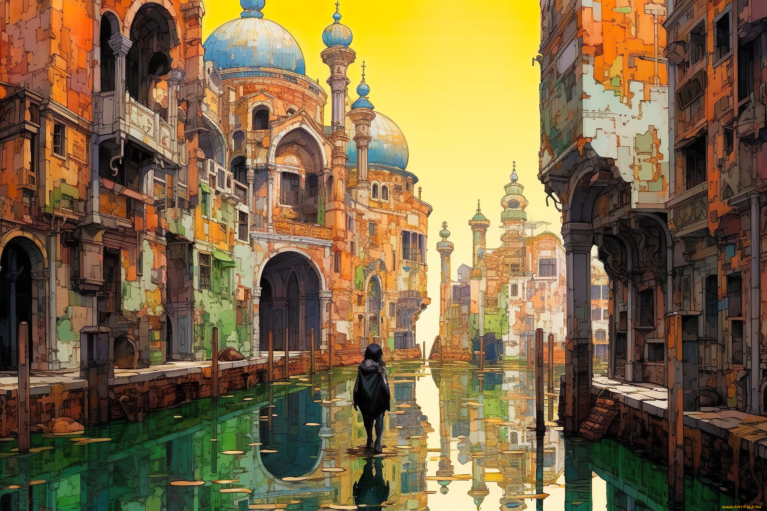 аниме, город, , улицы, , интерьер, , здания, нейросети, графика, нейроарт, ai, art, нейронные, сети, рисунки, нейро, искусство