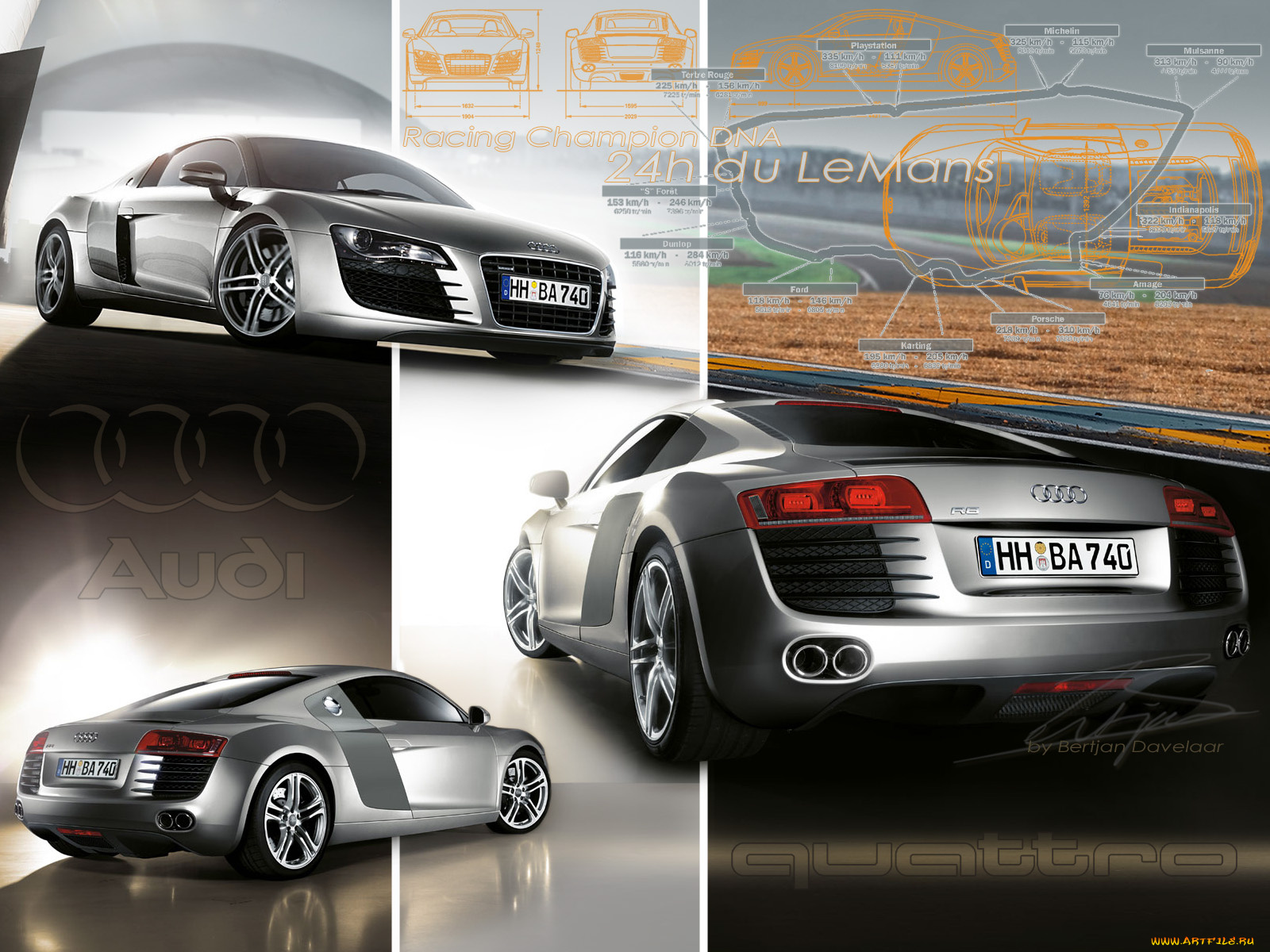 2007, audi, r8, автомобили