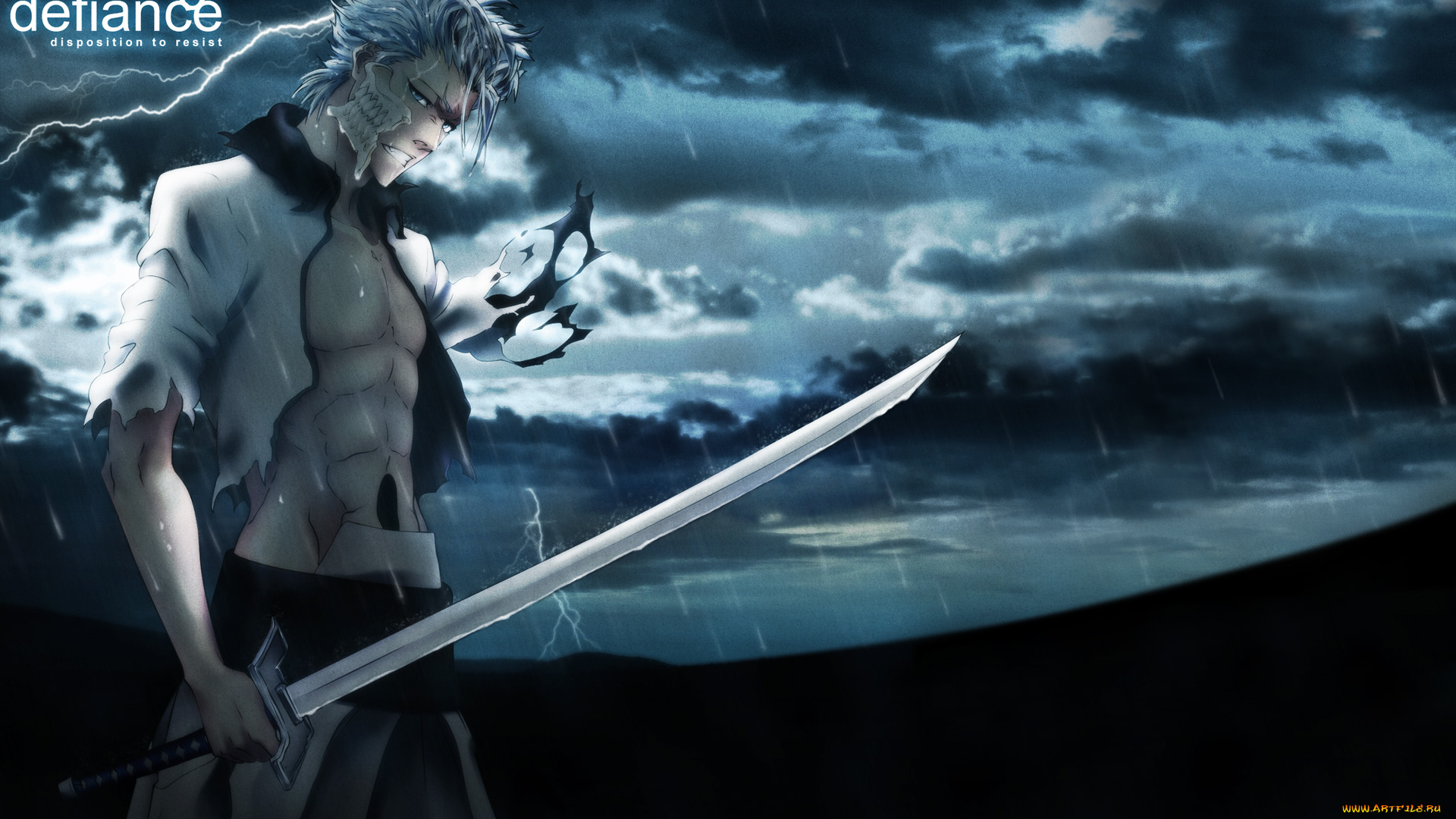 аниме, bleach, grimmjow