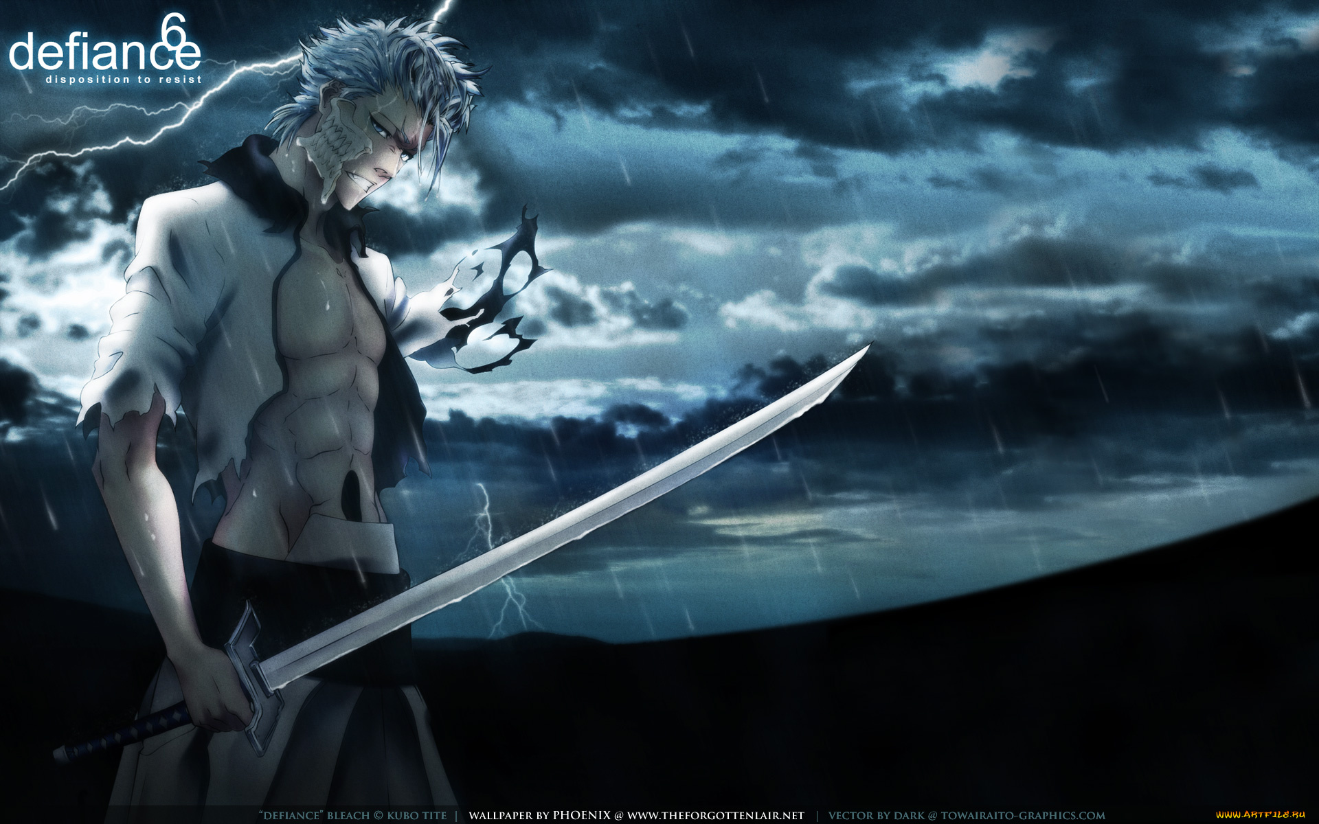 аниме, bleach, grimmjow