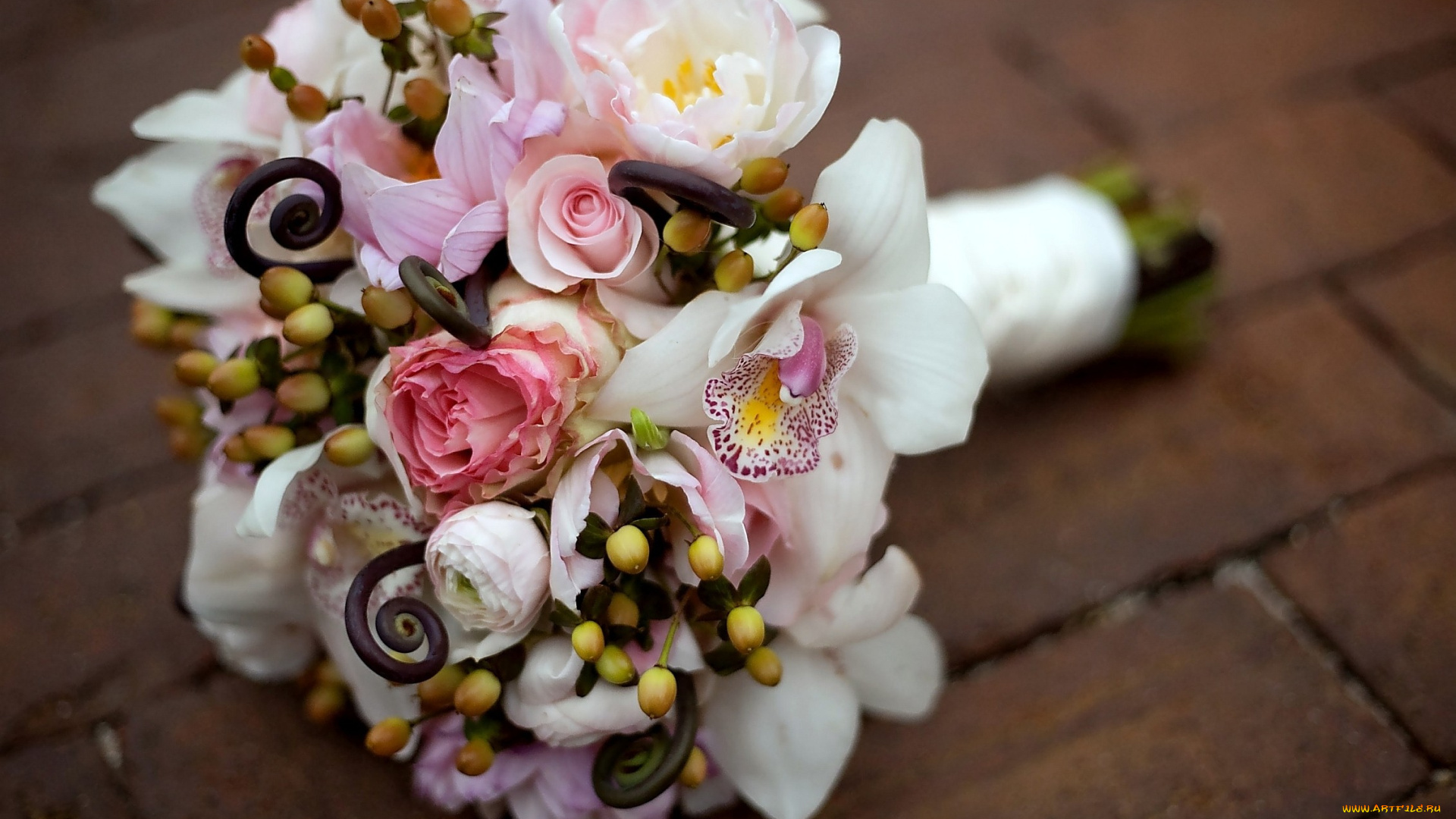 цветы, букеты, композиции, орхидеи, розы, свадебный, букет