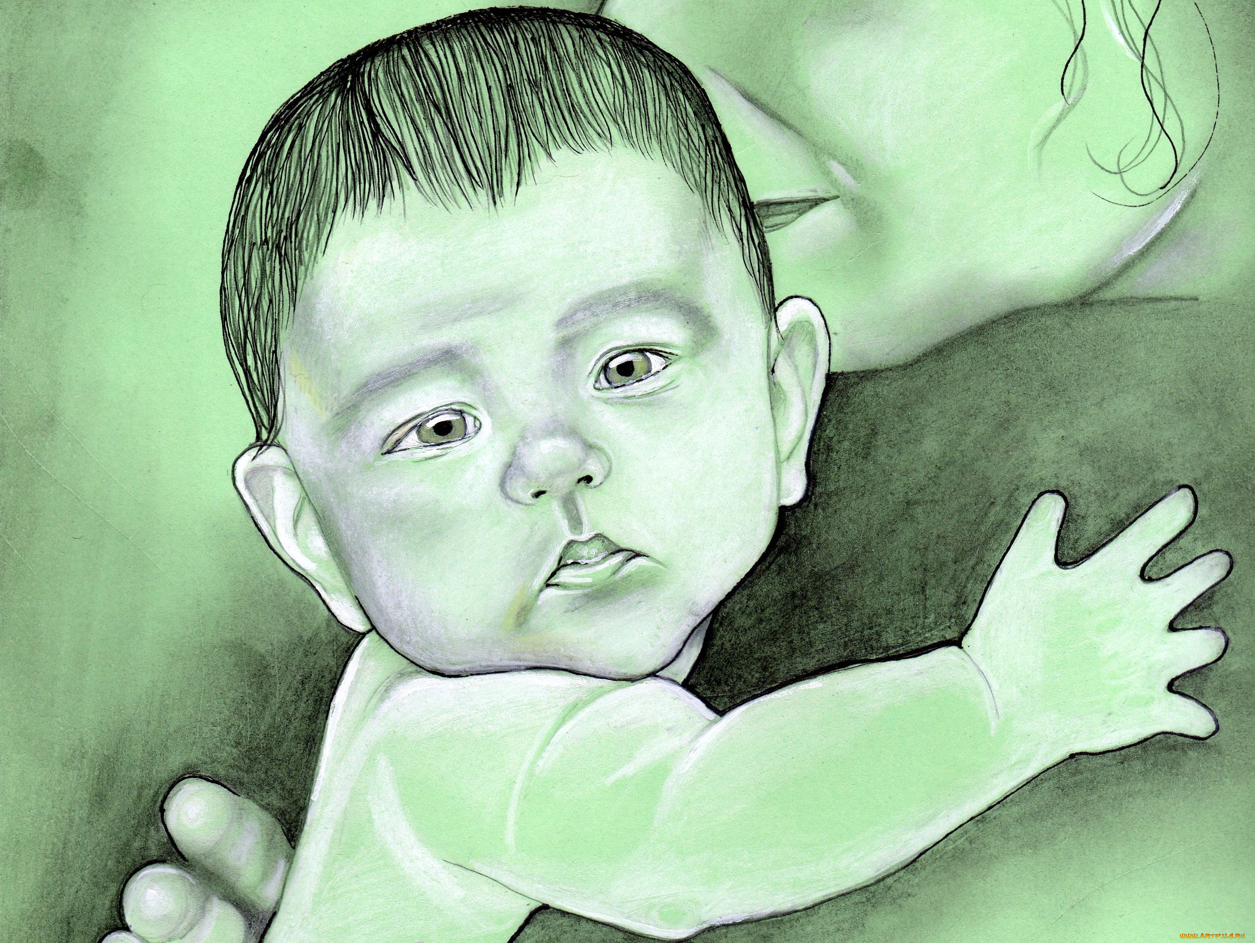 рисованные, дети, ребенок