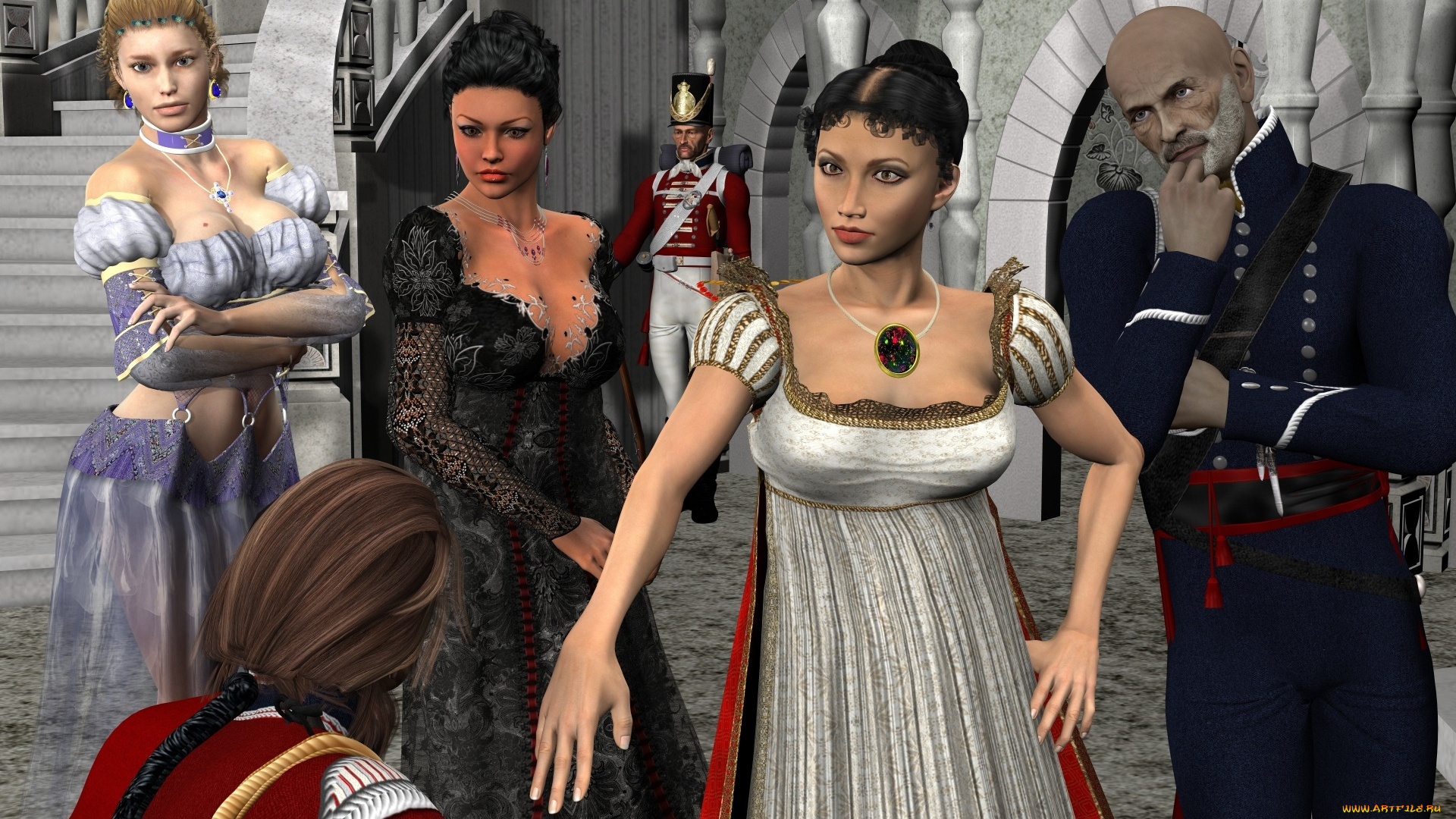 3д, графика, people, люди, девушки