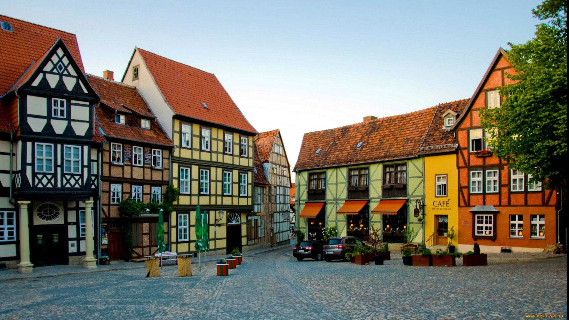 германия, кведлинбург, города, улицы, площади, набережные, дома, улица