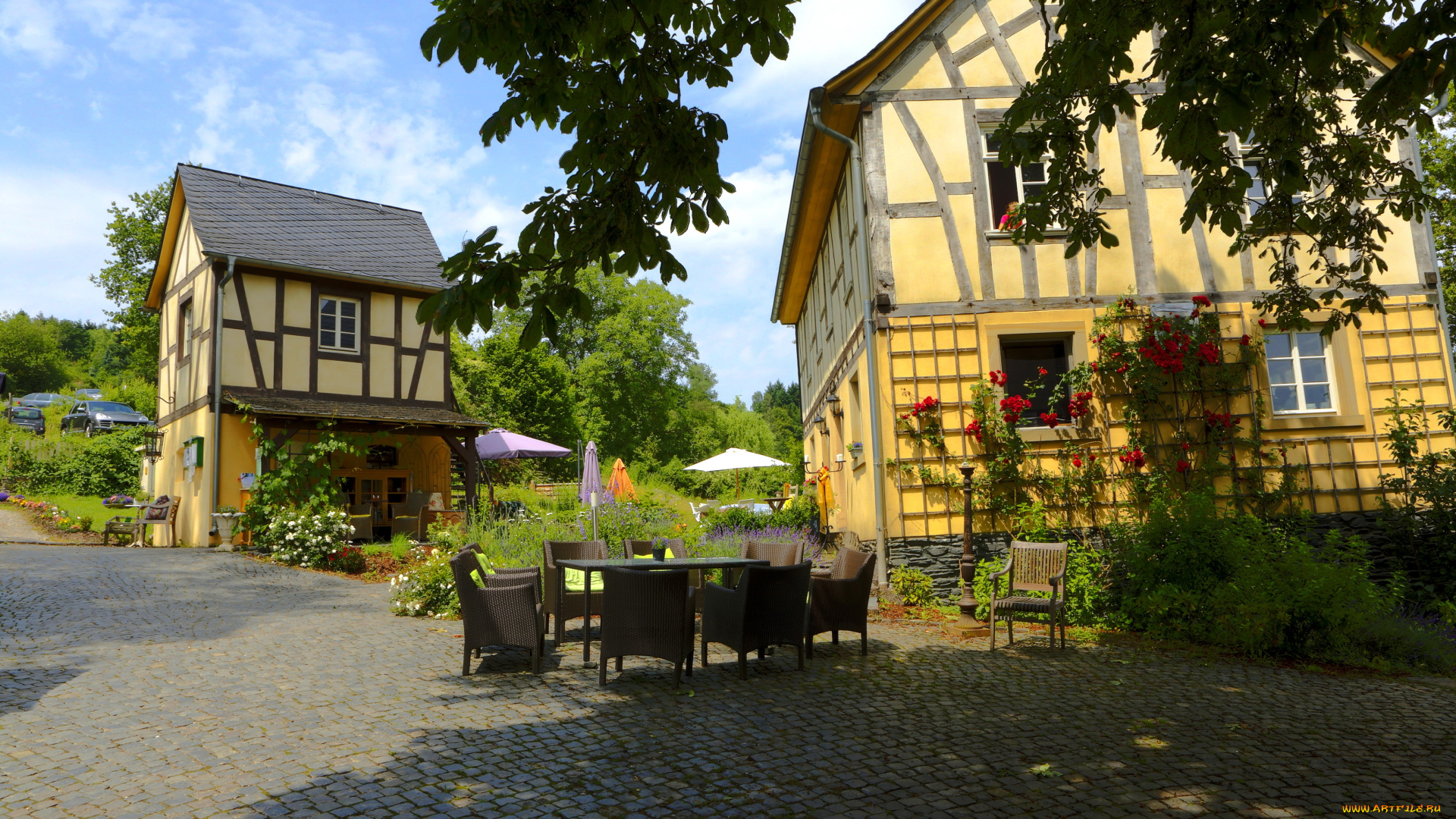 германия, обервезель, города, улицы, площади, набережные, дома, улица