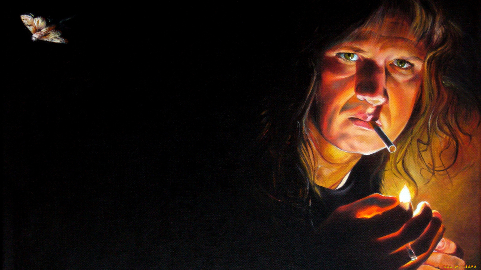 wlodzimierz, kuklinski, рисованные, мотылёк, сигарета, мужик