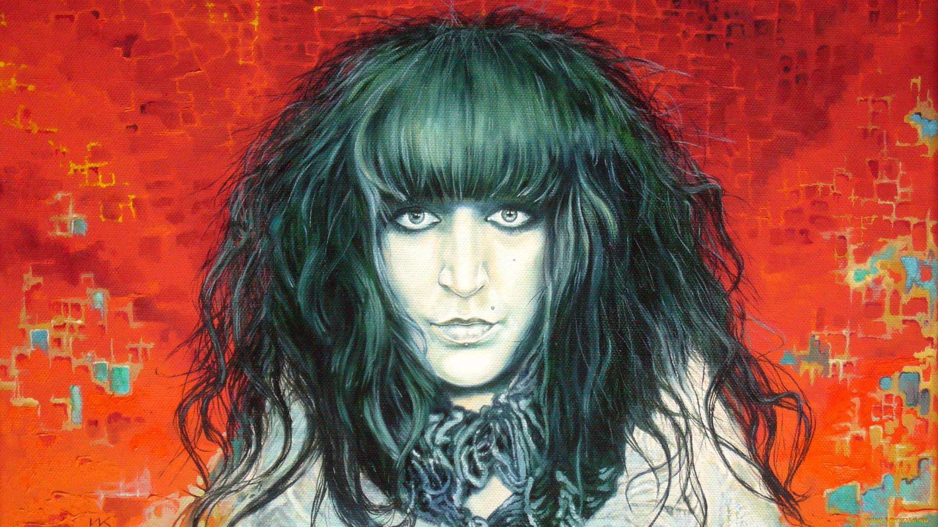 wlodzimierz, kuklinski, рисованные, портрет, девушка