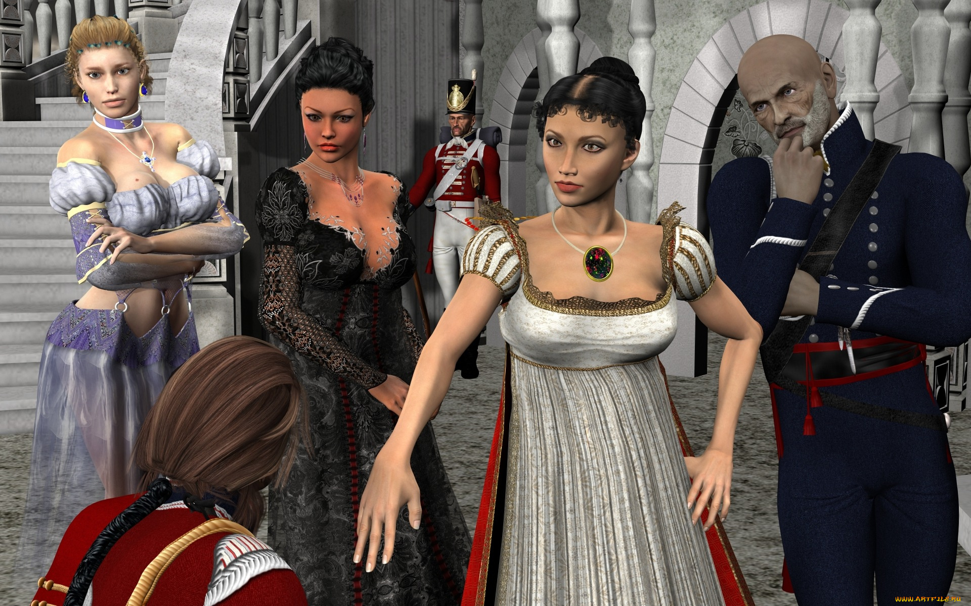 3д, графика, people, люди, девушки