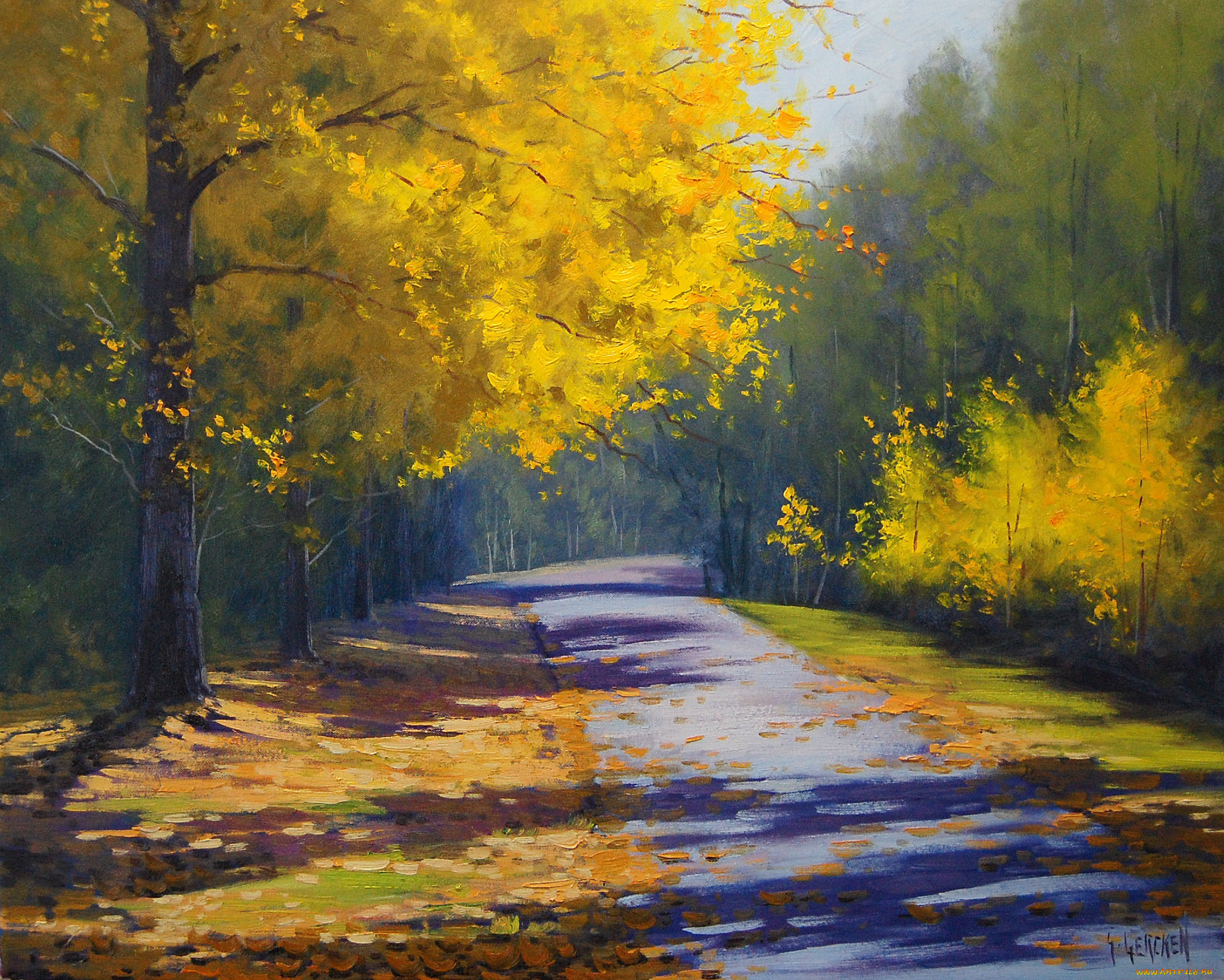 рисованные, graham, gercken, осень