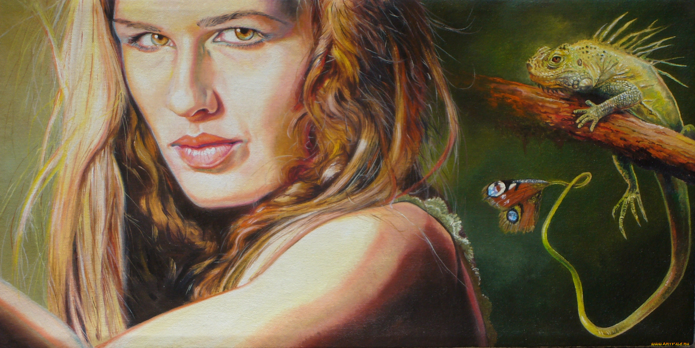 wlodzimierz, kuklinski, фэнтези, красавицы, чудовища, девушка, ящерица